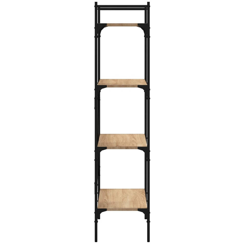 vidaXL 4 Shelf Sonoma Oak Bookcase Image 5