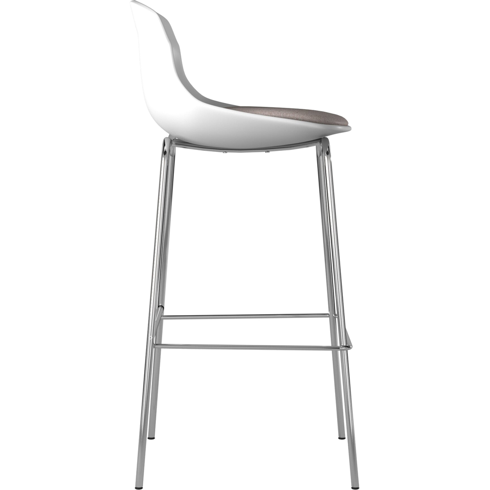 Dorel Helena Grey Velvet Barstool Image 4