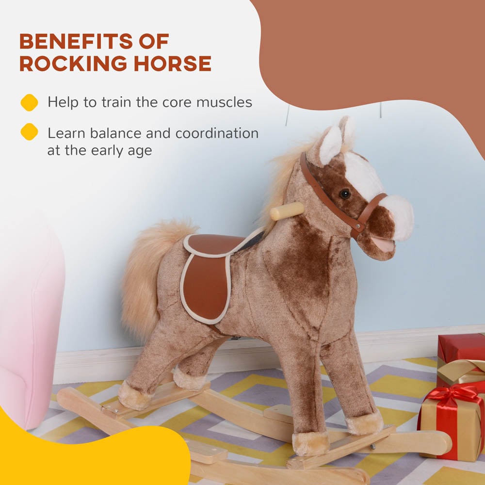 Tommy Toys Rocking Horse Pony Toddler Ride On Brown Image 4