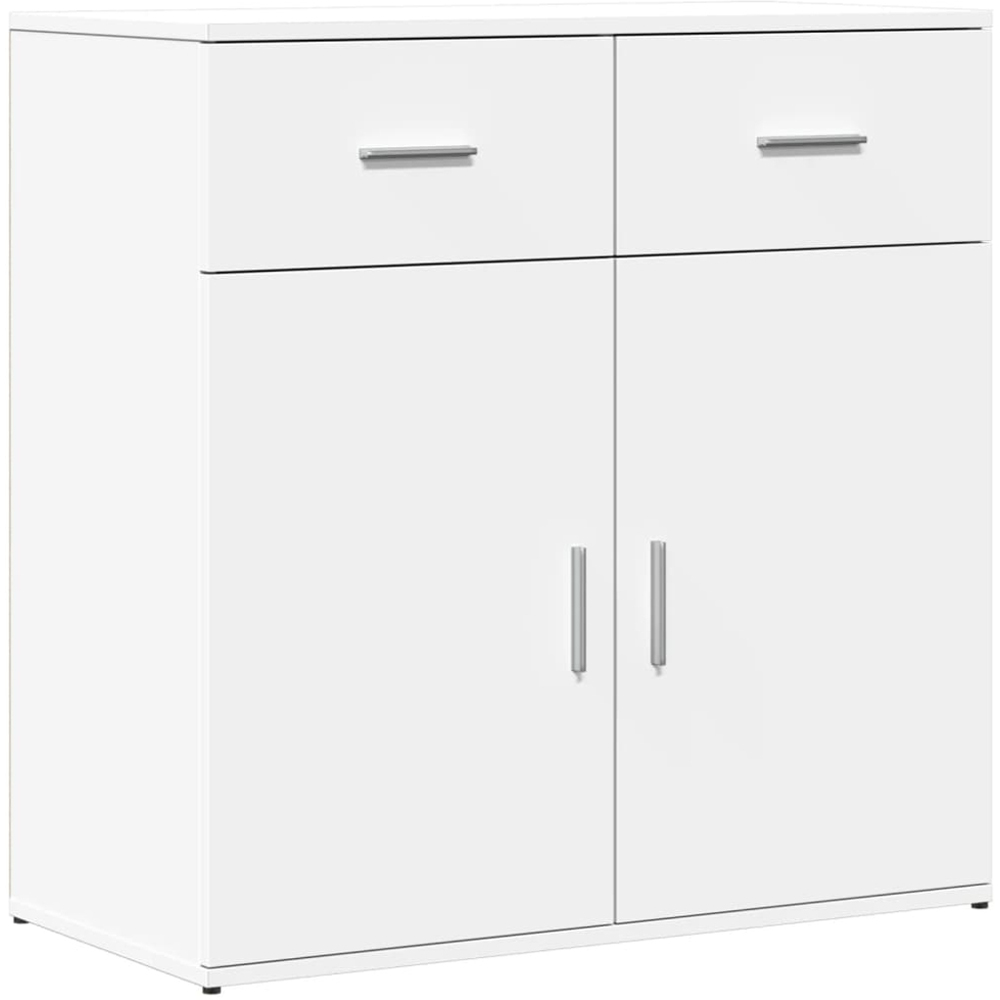 vidaXL 2 Door 2 Drawer White Sideboard Image 2