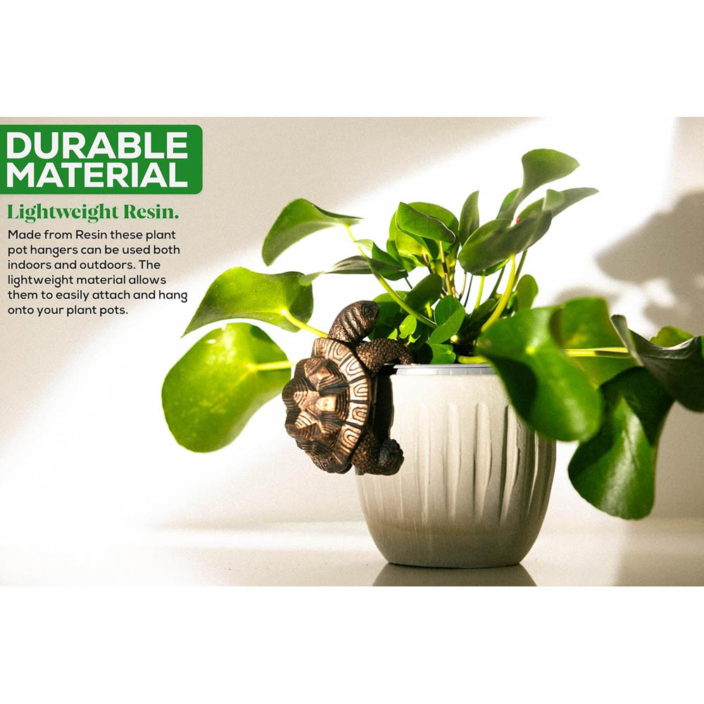 Marco Paul Bronze Tortoise Plant Pot Hanger Garden Ornament 2 Pack Image 6