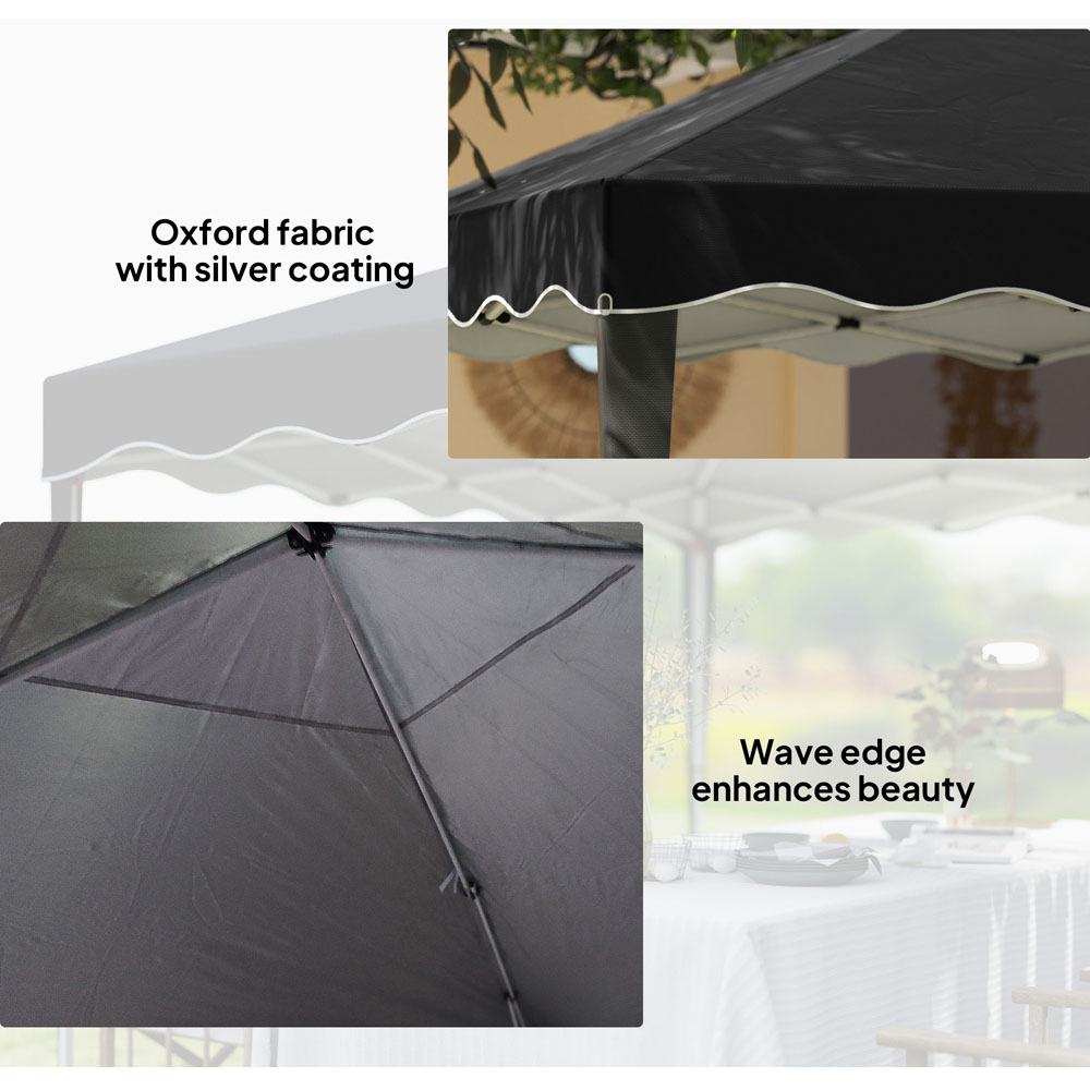 Outsunny 3 x 3m Black Pop Up Gazebo Marquee Tent with Carry Bag Image 7