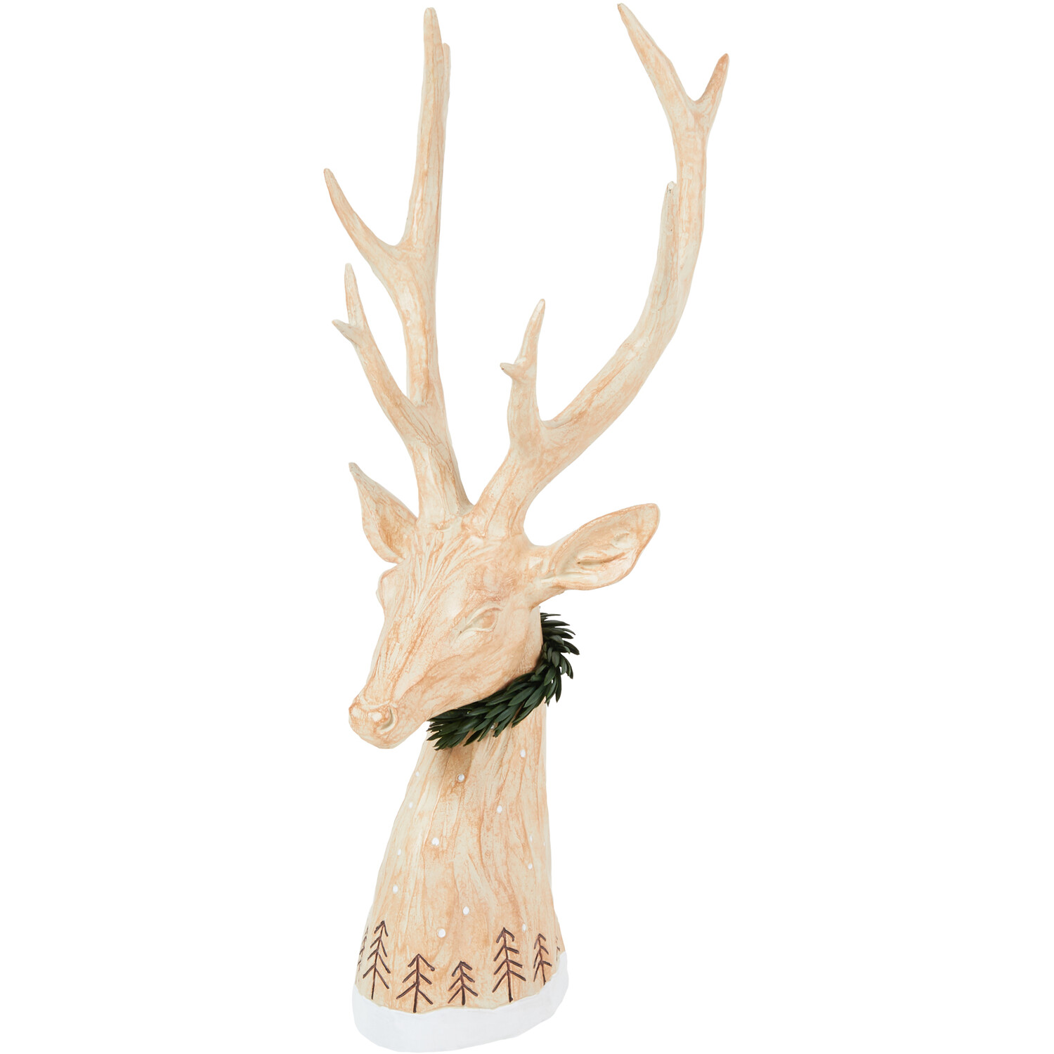Wood Effect Deer Head Image 1