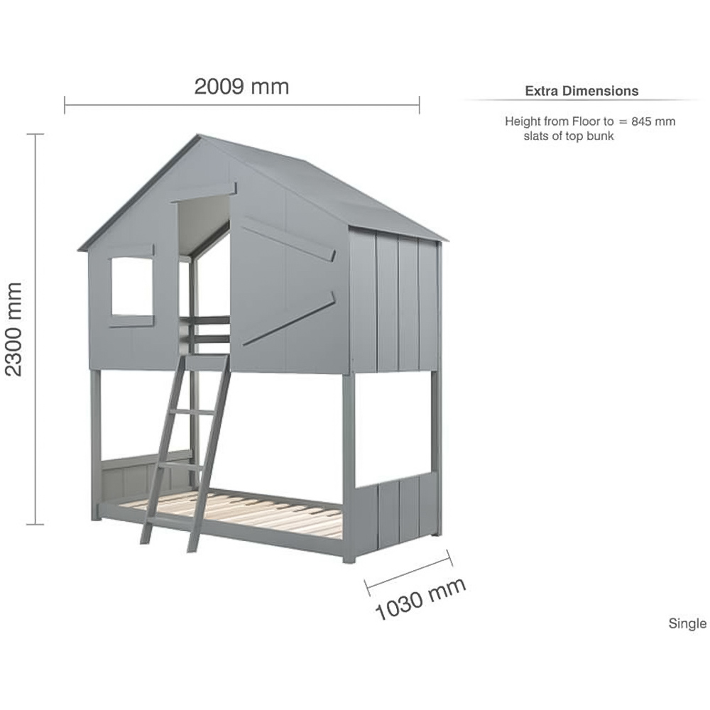 Safari Grey Bunk Bed Image 9