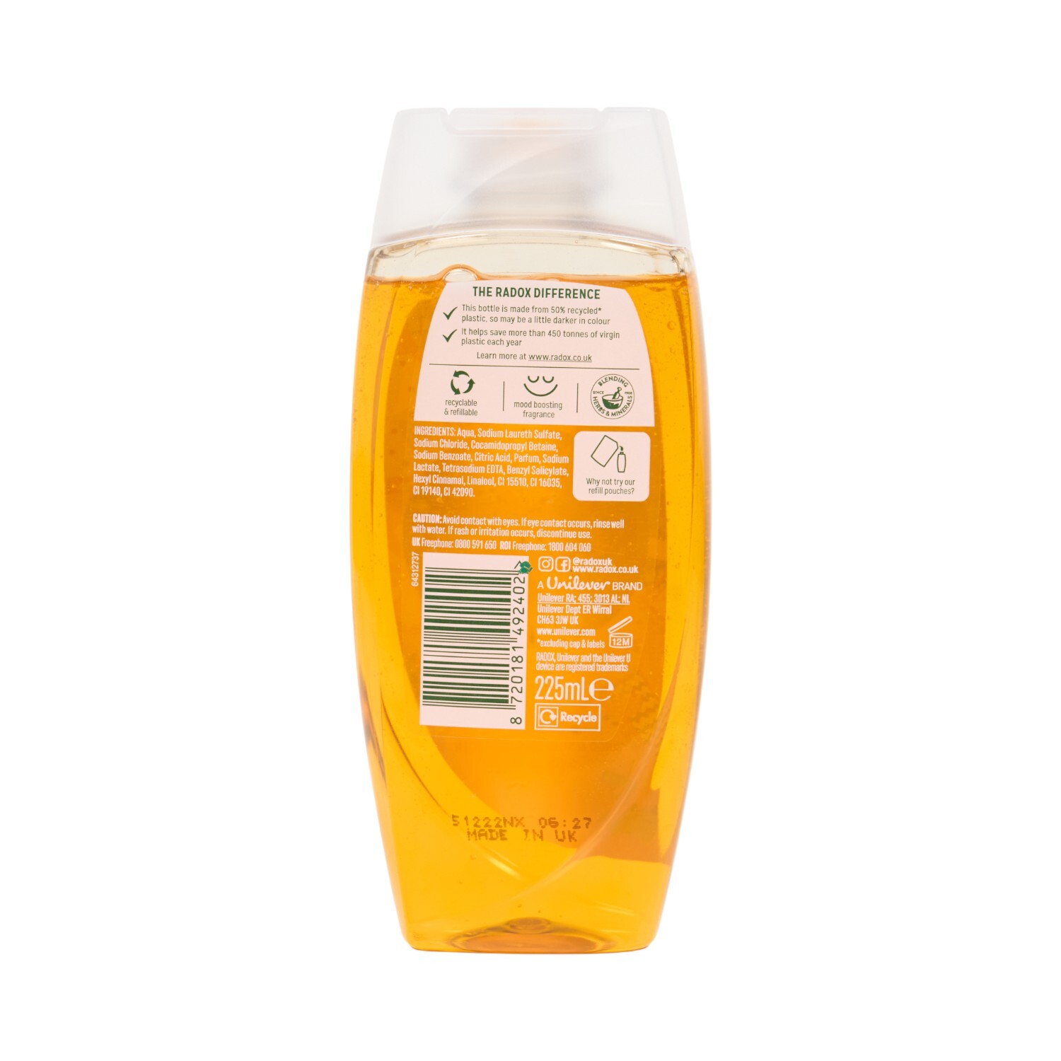 Radox Mineral Therapy Shower Gel 225ml Image 2