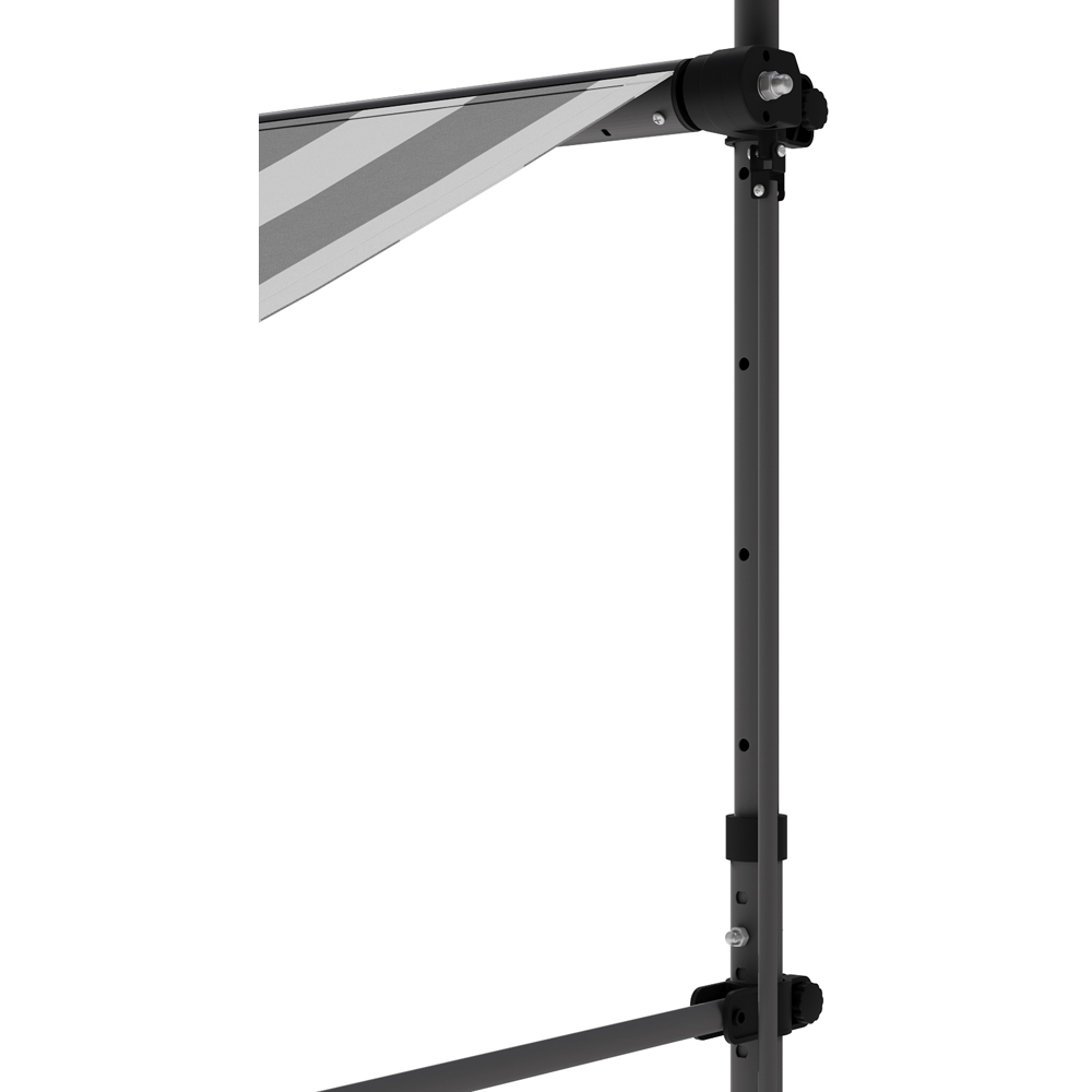 Living and Home Grey and White Wavy Valance Retractable Height Adjustable Awning 1.5m Image 7