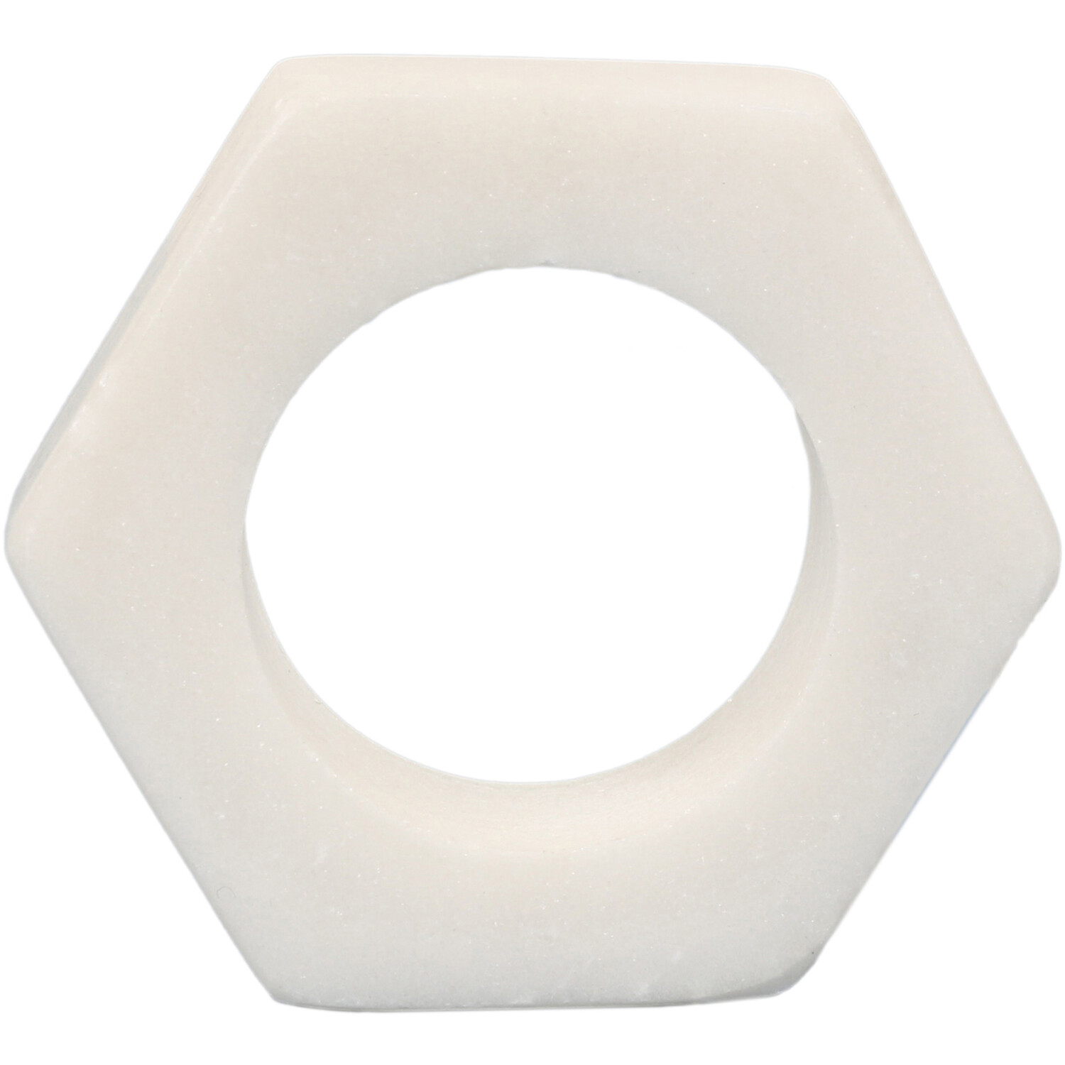 Set of 4 Marble Napkin Rings - White Image 4