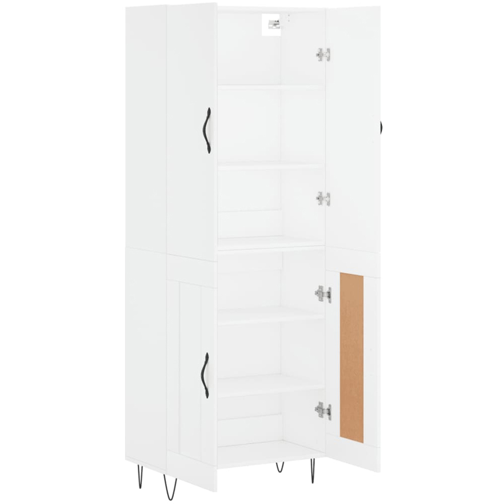 vidaXL 4 Door 6 Shelf White Highboard Image 4