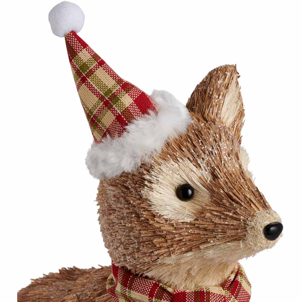 Wilko Cosy Bristle Sitting Fox with Scarf Image 4