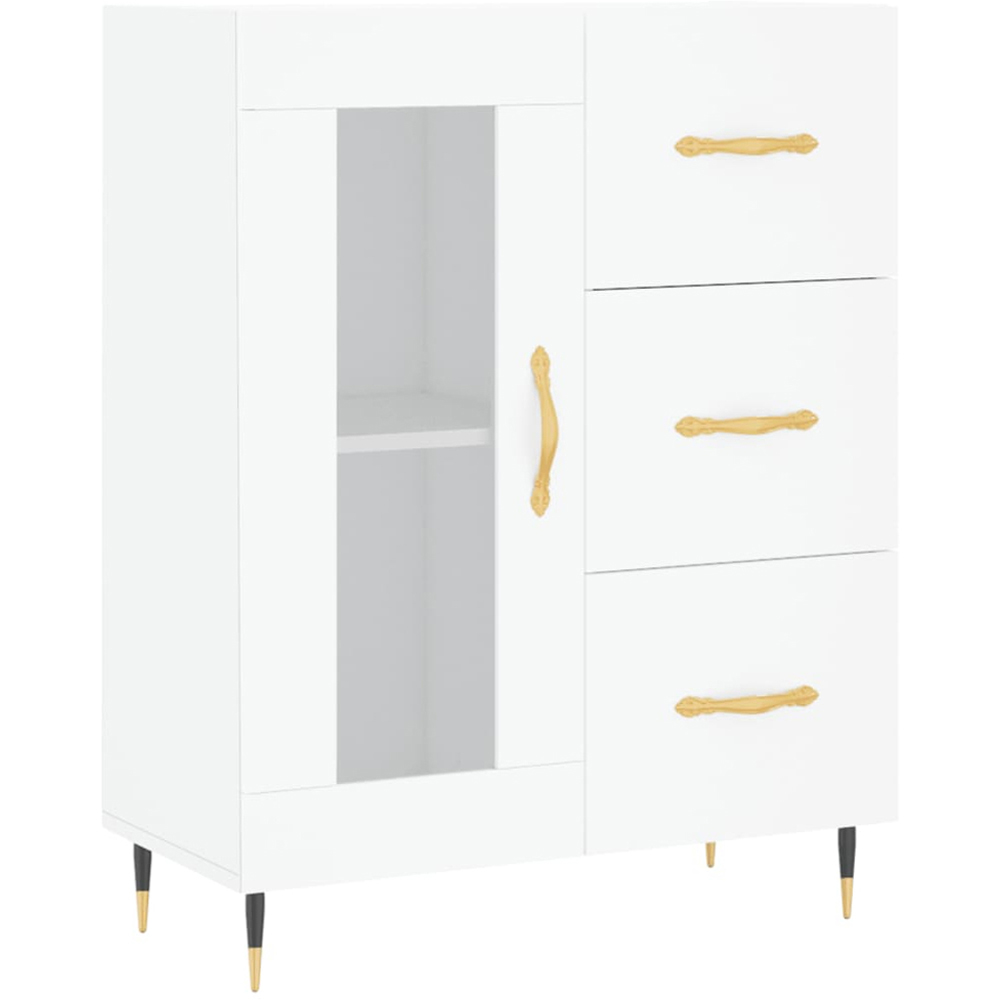 vidaXL 3 Door 3 Drawer White Highboard Image 7