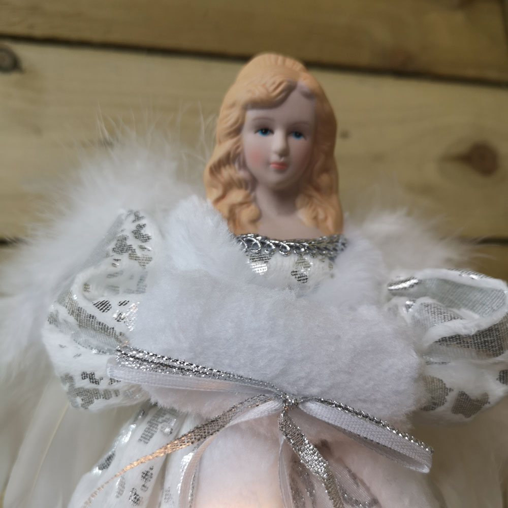 Premier Warm White LED Angel Christmas Tree Topper 30cm Image 5