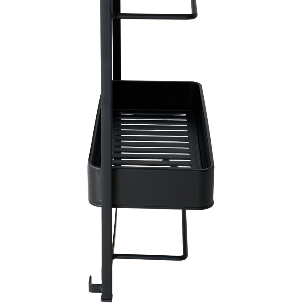 Living and Home 2 Tier Black Carbon Steel Multi Use Kitchen and Fridge Storage Rack Image 4