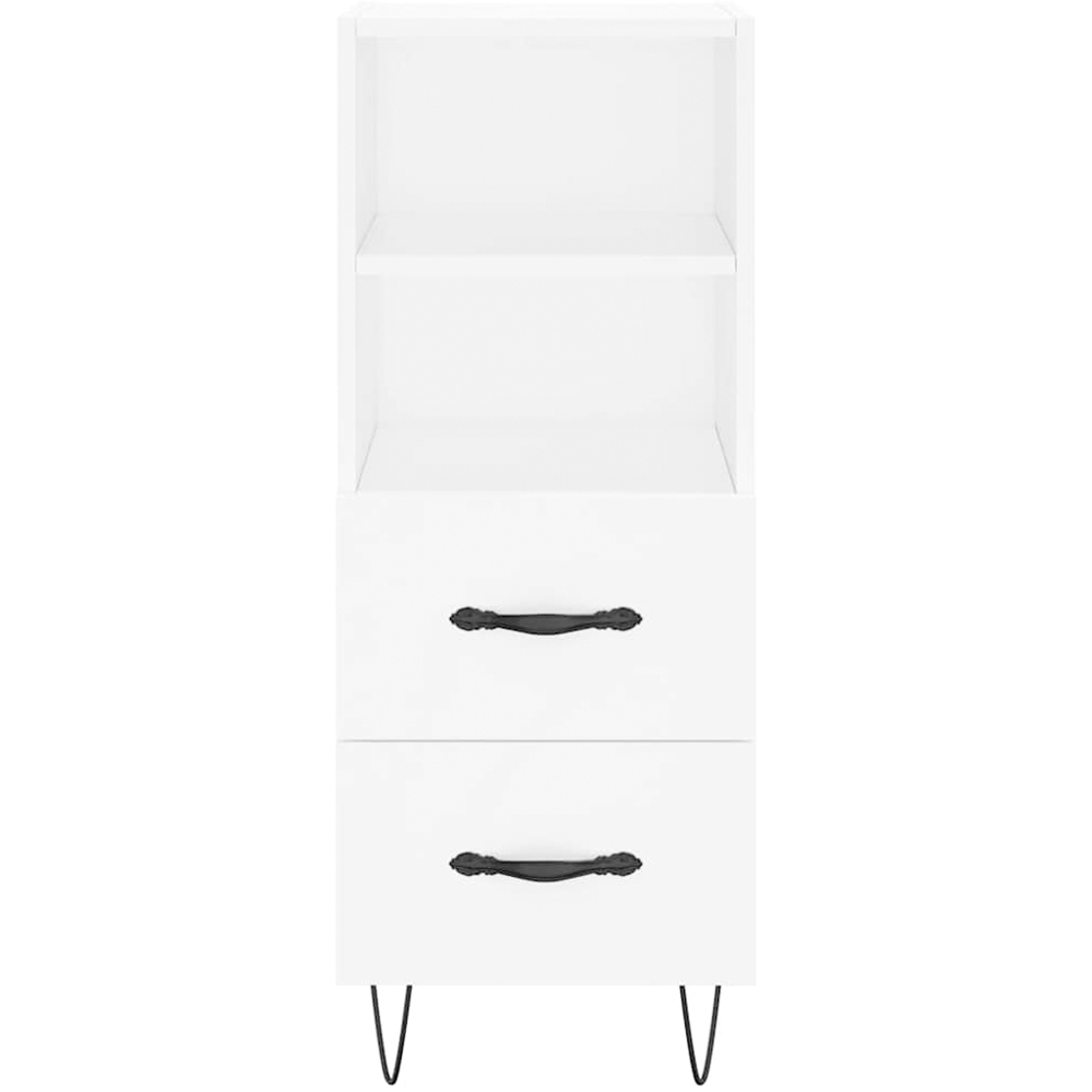 vidaXL 2 Door 2 Shelf White Sideboard Image 6