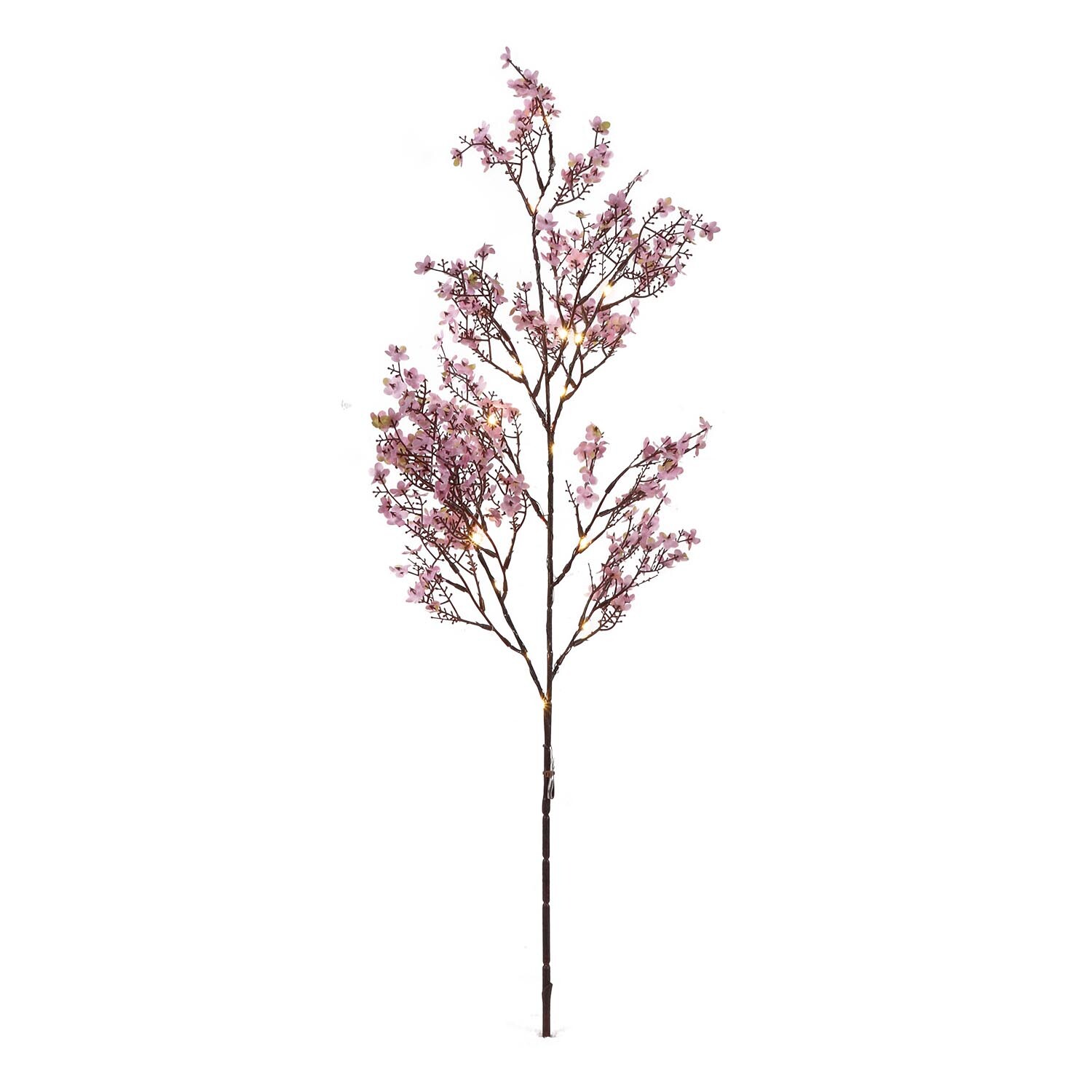 20 LED Pink Blossom Twig Lights Decorative Tree 2 Pack Image 2