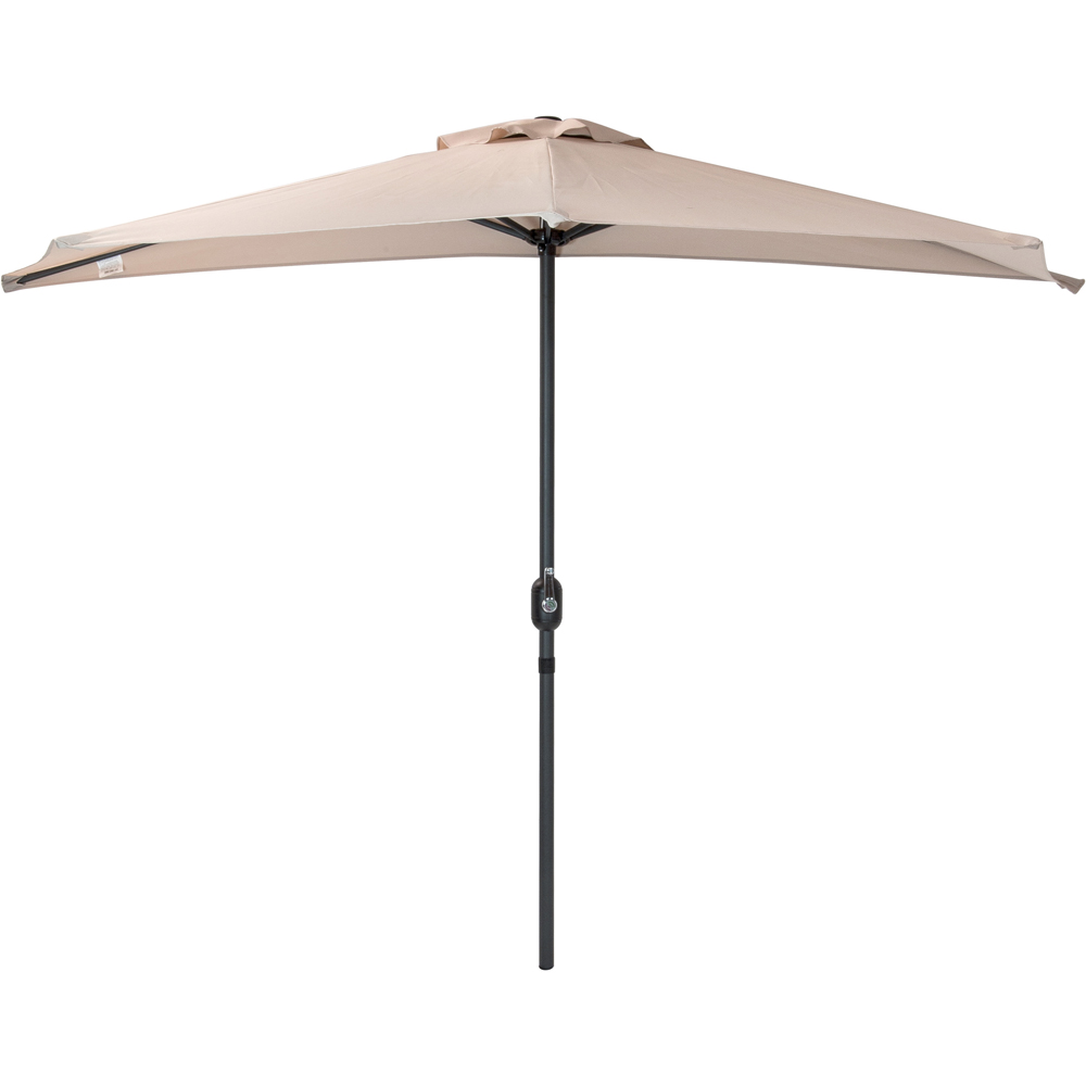 Charles Bentley Beige Half Balcony Parasol 2.7m Image 1