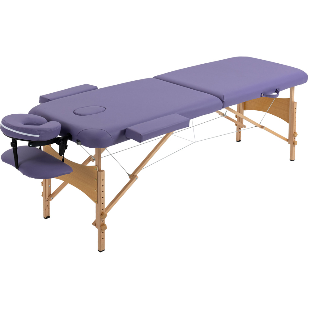 Portland Purple Foldable Wooden Massage Table Image 2