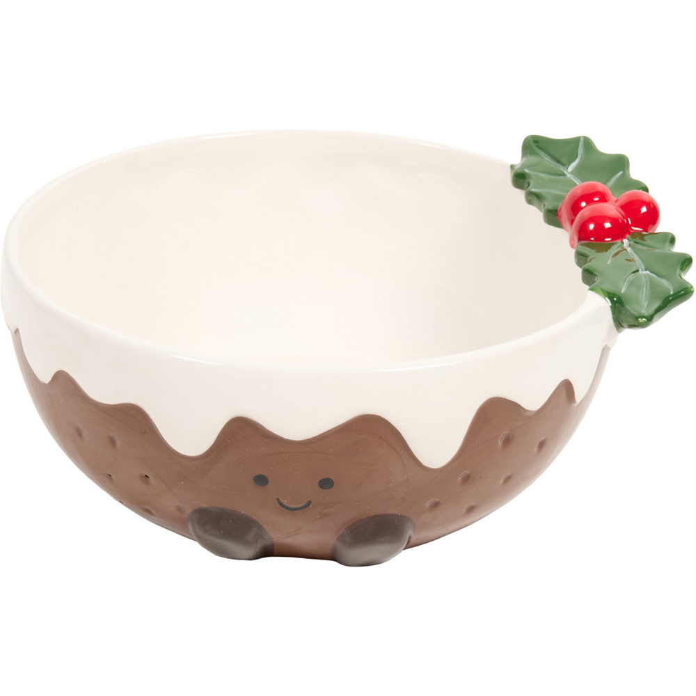 Cute Xmas Pudding 3D Bowl Image 3