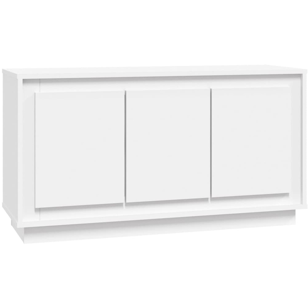 vidaXL 3 Door White Sideboard Image 2