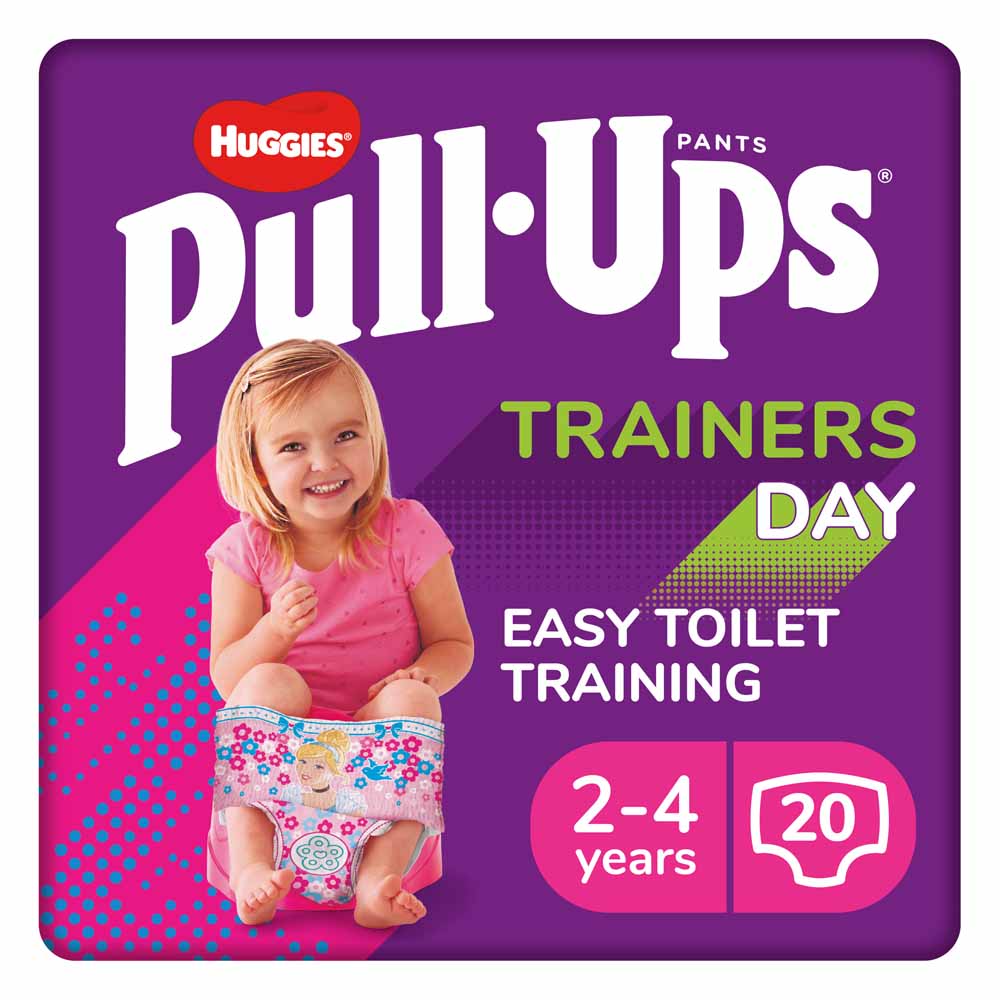 Huggies Pull Ups Trainers Pink 2 to 4 Years Image 1