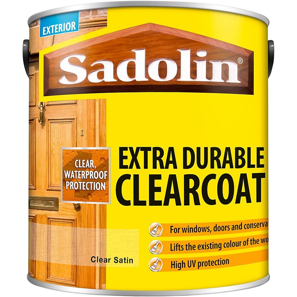 Sadolin Extra Clear Satin Finish Exterior Clearcoat Woodstain 2.5L Image 2