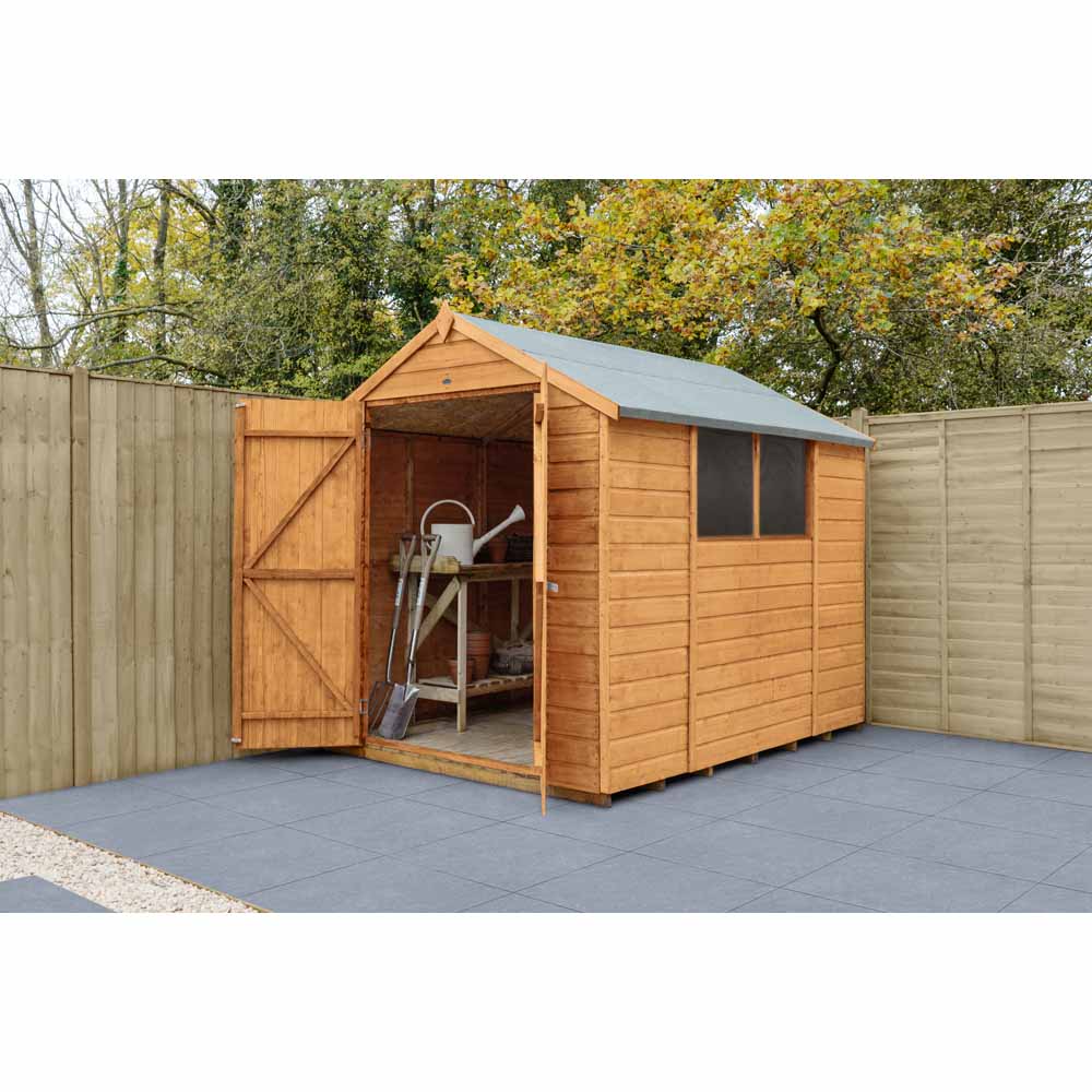 Forest Garden 8 x 6ft Double Door Shiplap Dip Treated Apex Shed Image 9