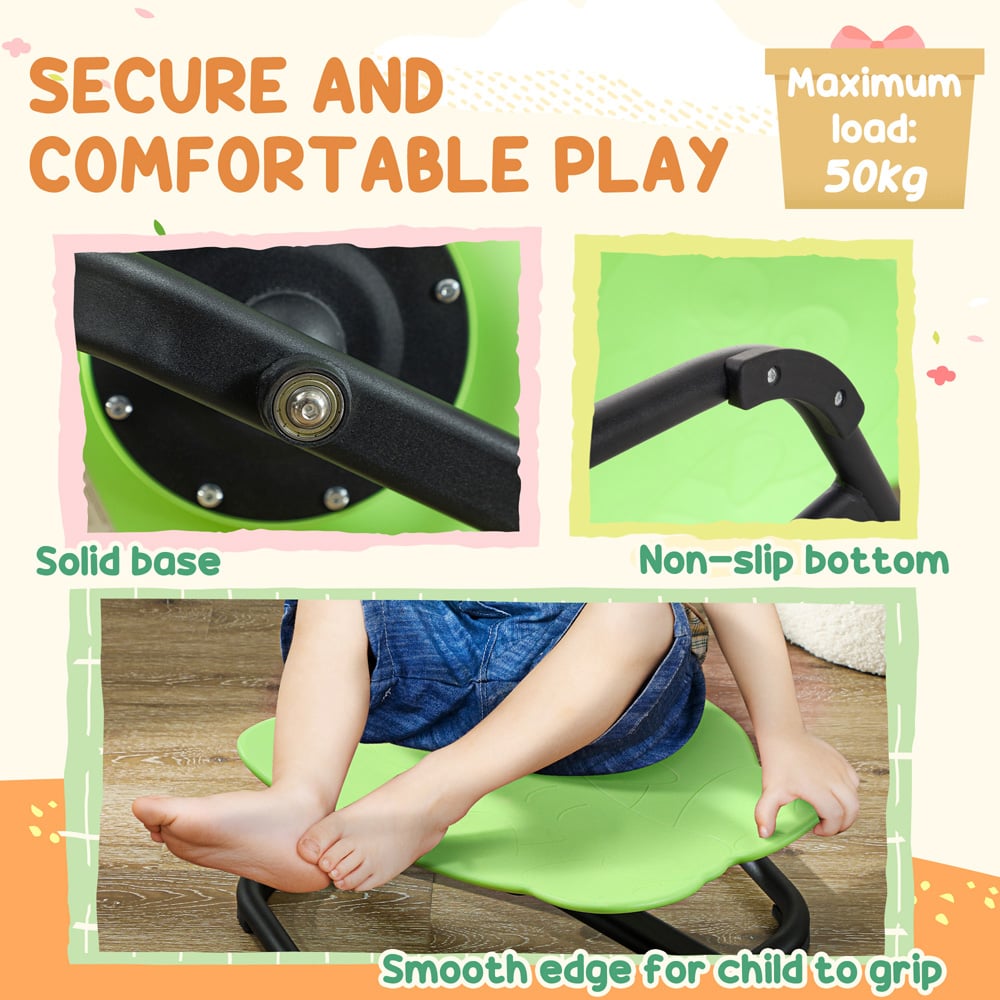 AIYAPLAY Green and Black Sensory Spinning Chair Image 5