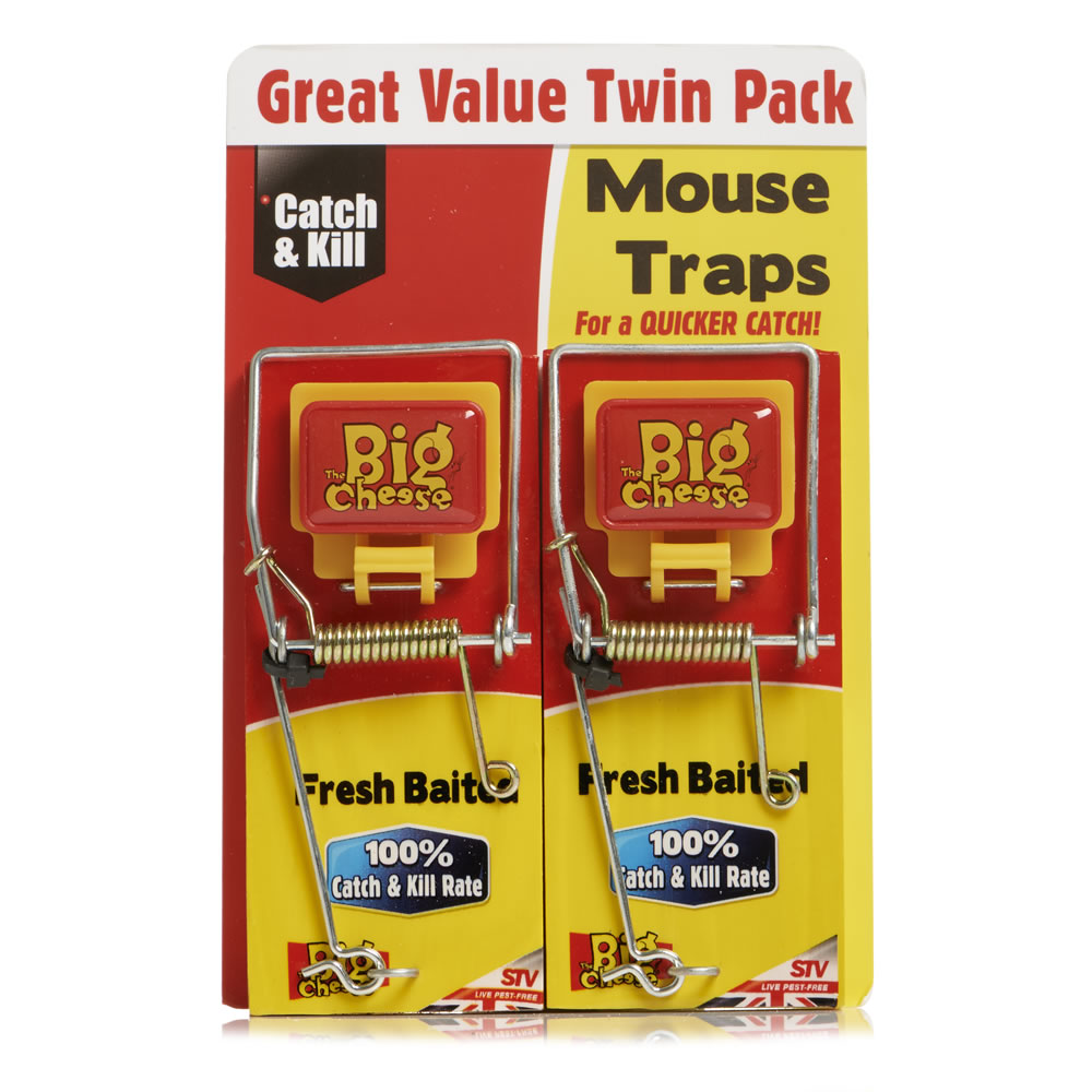 The Big Cheese 2 pack Fresh Baited Ready to Use Mouse Trap Image