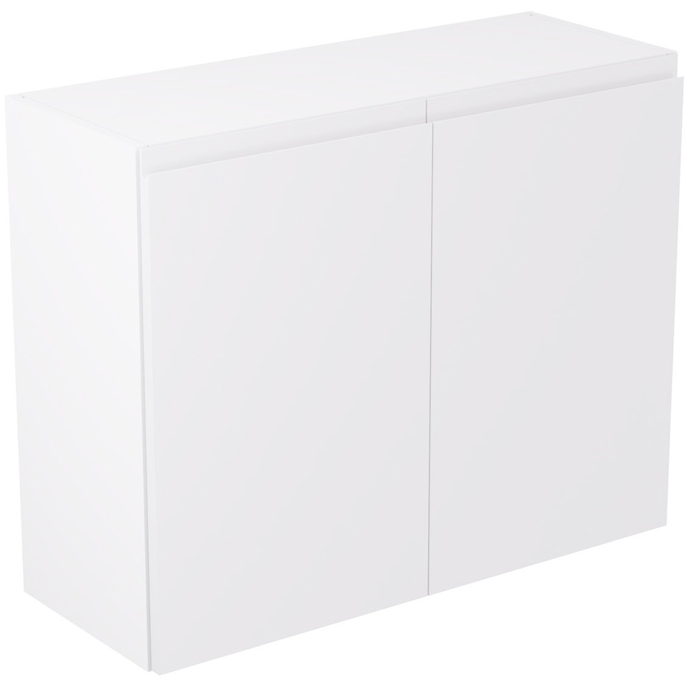 Kitchen Kit J-Pull Matt White Wall Kitchen Cabinet Flatpack 900mm Image 1
