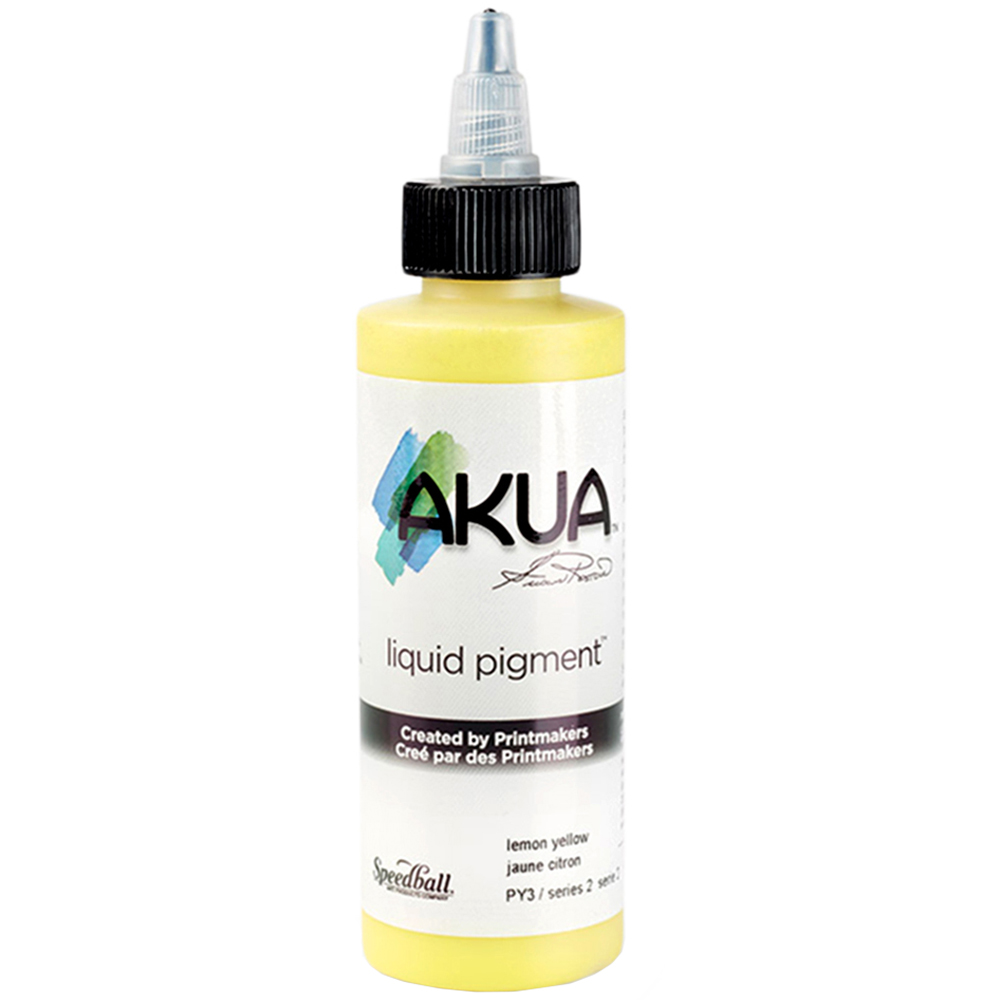 Speedball Akua Lemon Yellow Liquid Pigment 118ml Image