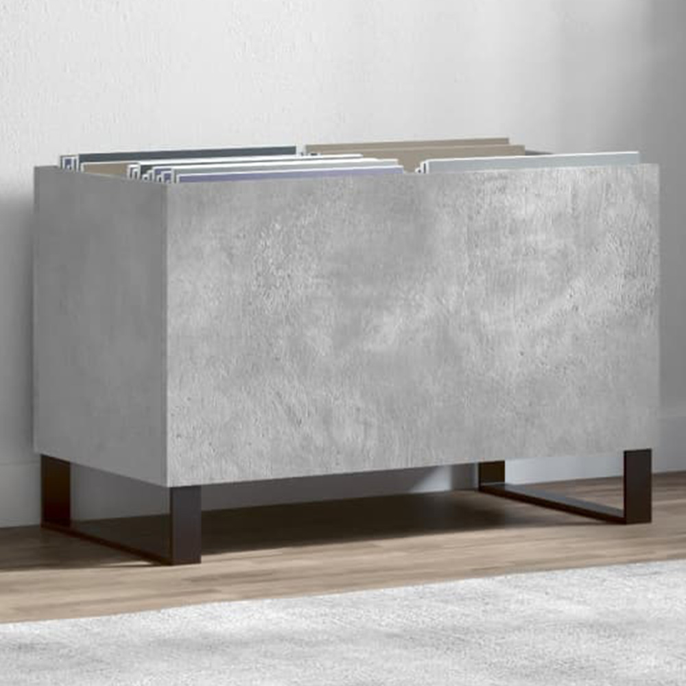 vidaXL Concrete Grey Record Cabinet Image 1