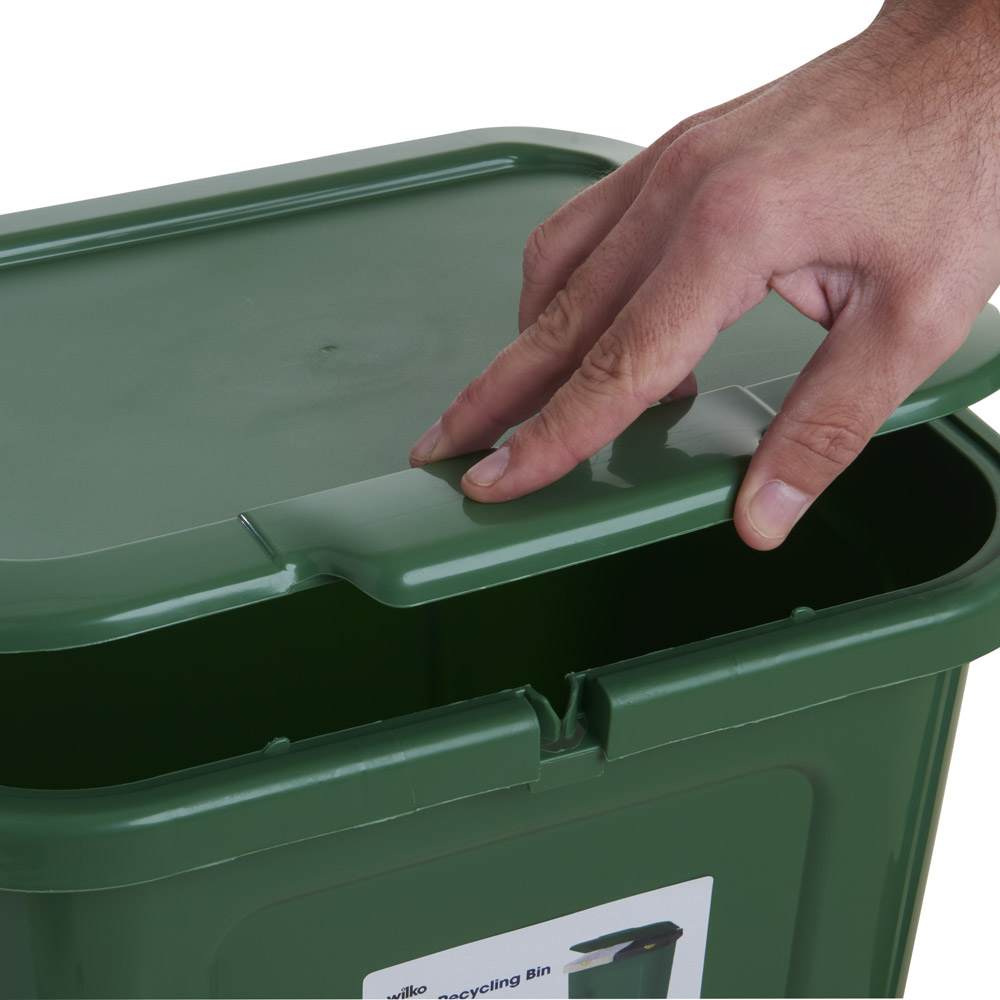 Wilko 2 in 1 Recycling Bin Green 45L Image 4