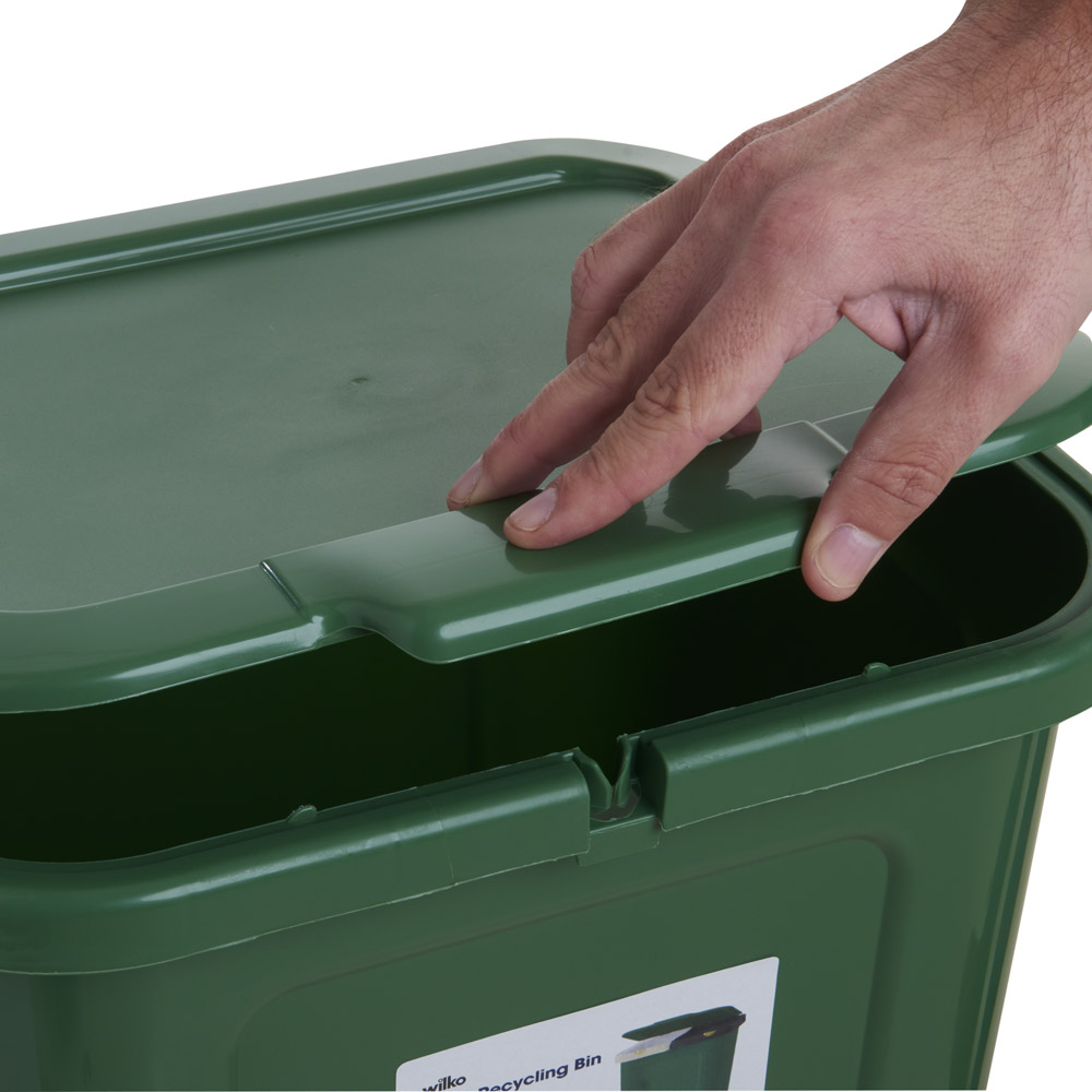 Wilko 2 in 1 Recycling Bin Green 45L Wilko