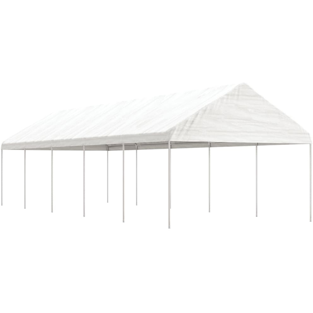 vidaXL 3.22 x 11.15m White Gazebo with Roof Image 1