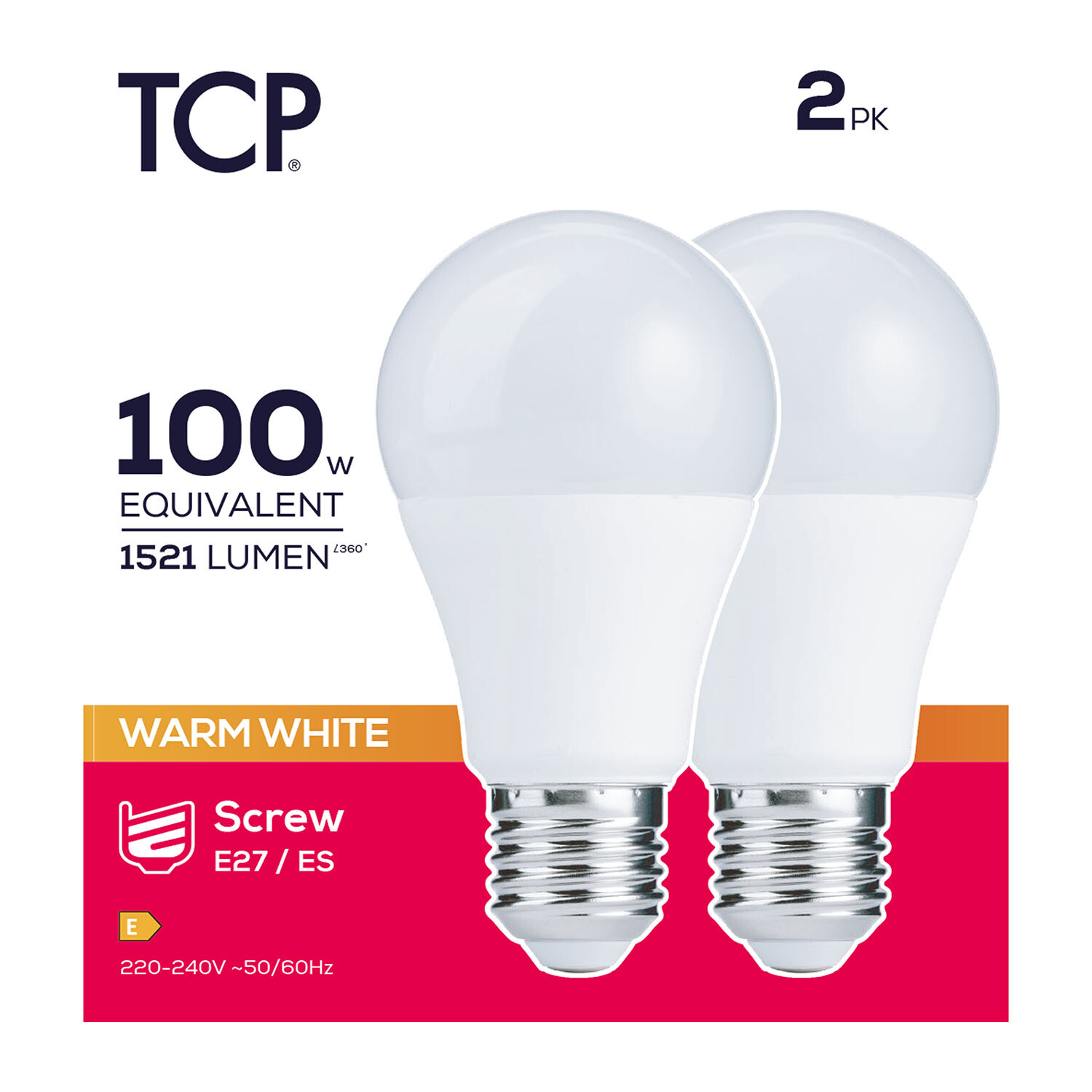 TCP LED Classic 1521L E27 Bulbs - Warm White Image 2