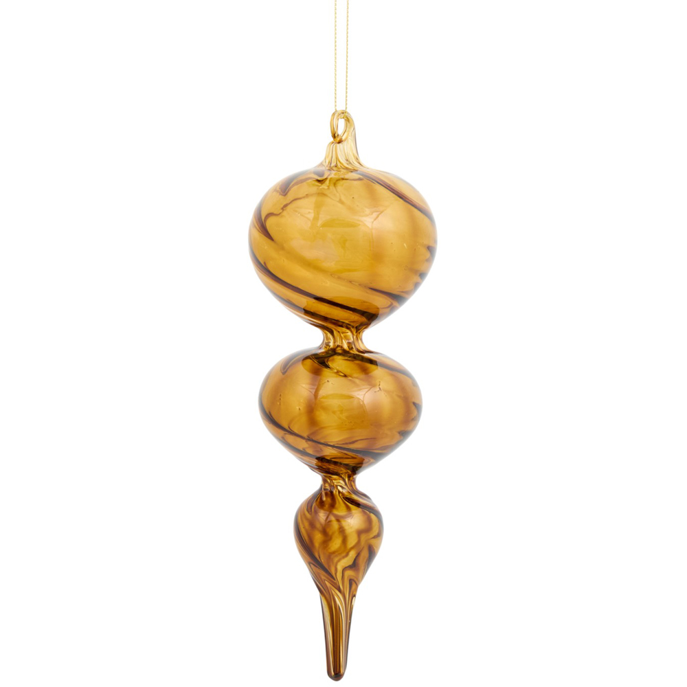 Opaque Droplet Bauble Amber Image 1