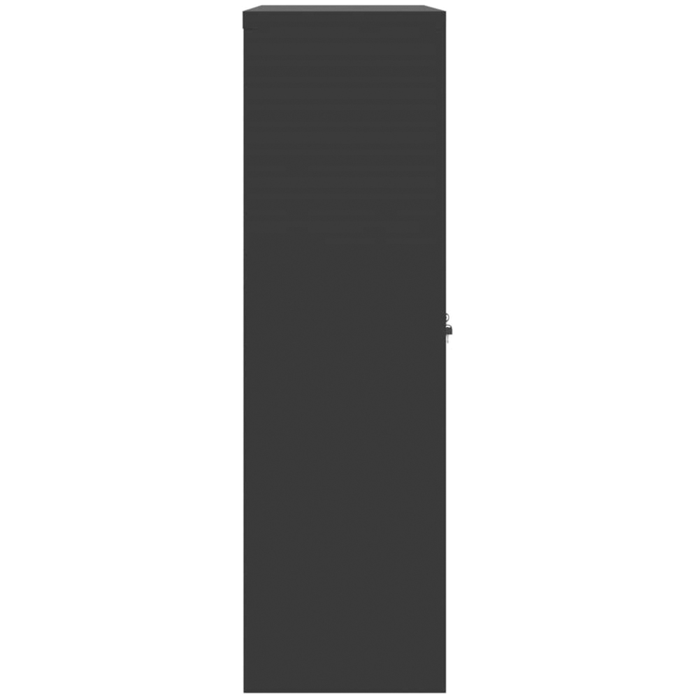 vidaXL 2 Door Black Steel File Cabinet Image 5
