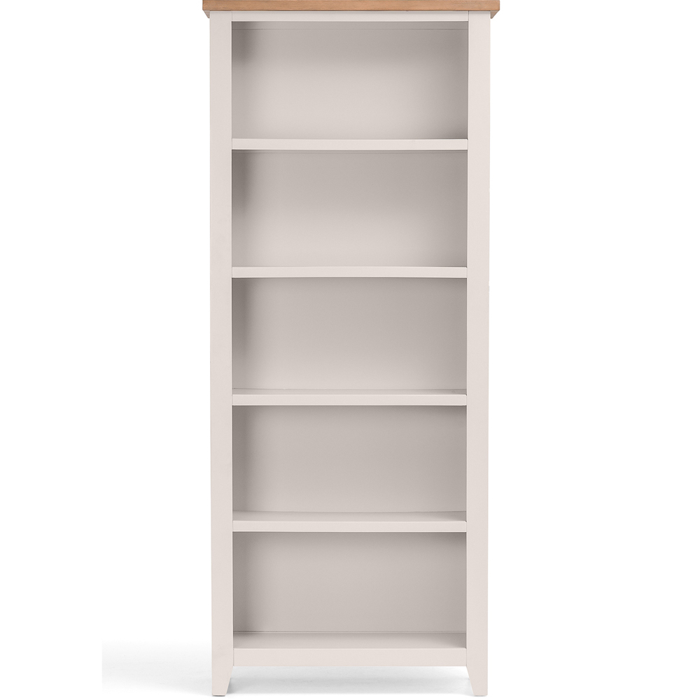 Julian Bowen Richmond 5 Shelf Grey and Pale Oak Tall Bookcase Image 3