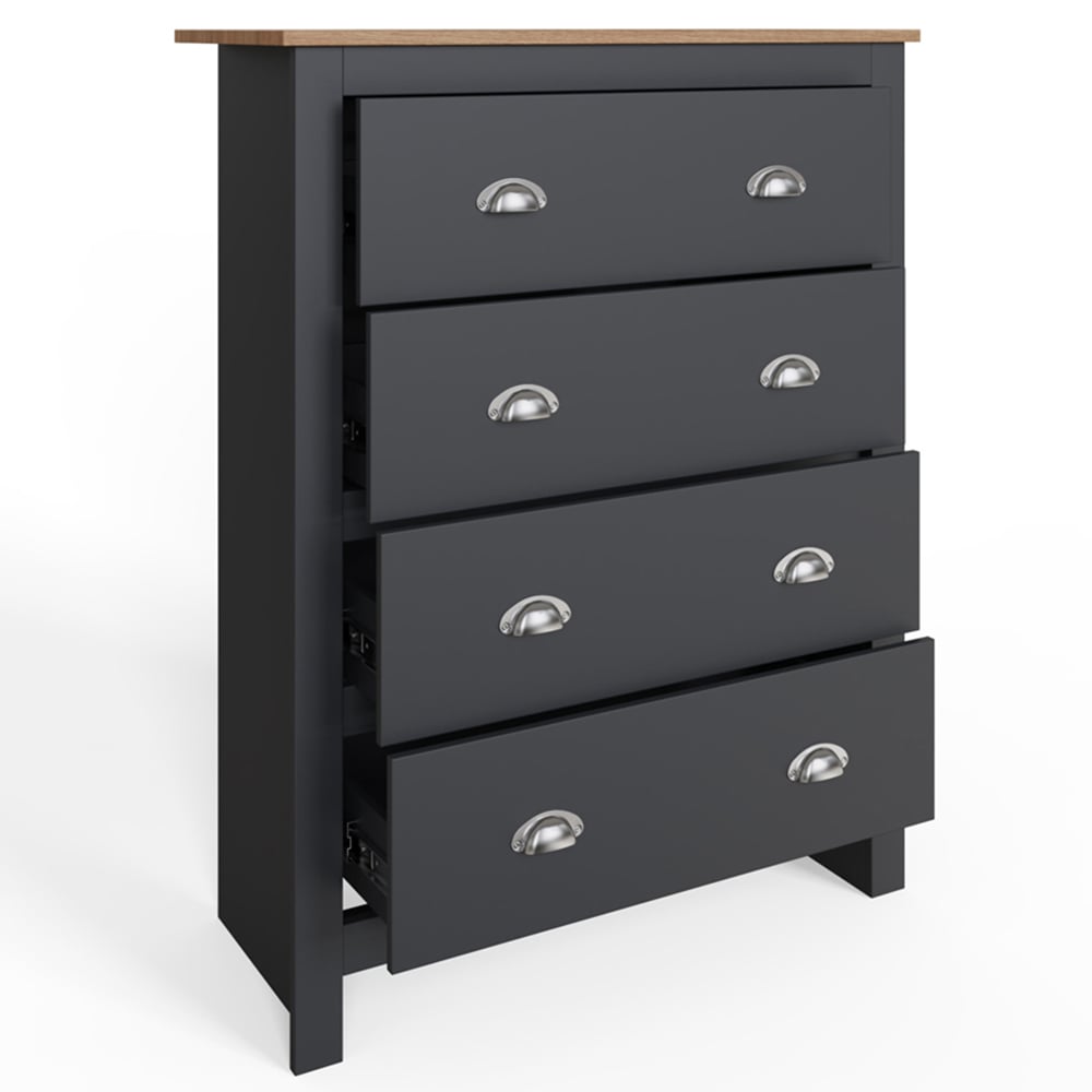 GFW Lancaster Slate Blue 4 Piece Bedroom Furniture Set Image 3