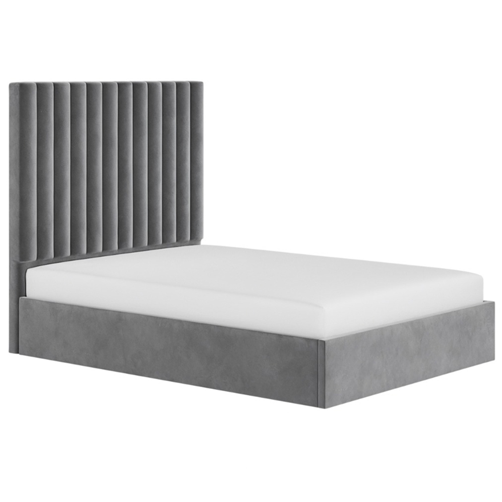 Flair Everley King Size Grey Fabric Ottoman Bed Image 3