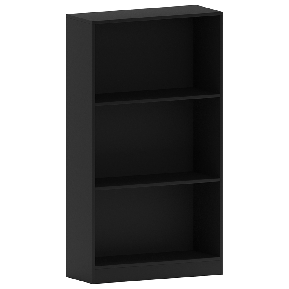 Vida Designs Cambridge 3 Shelf Black Medium Bookcase Image 2