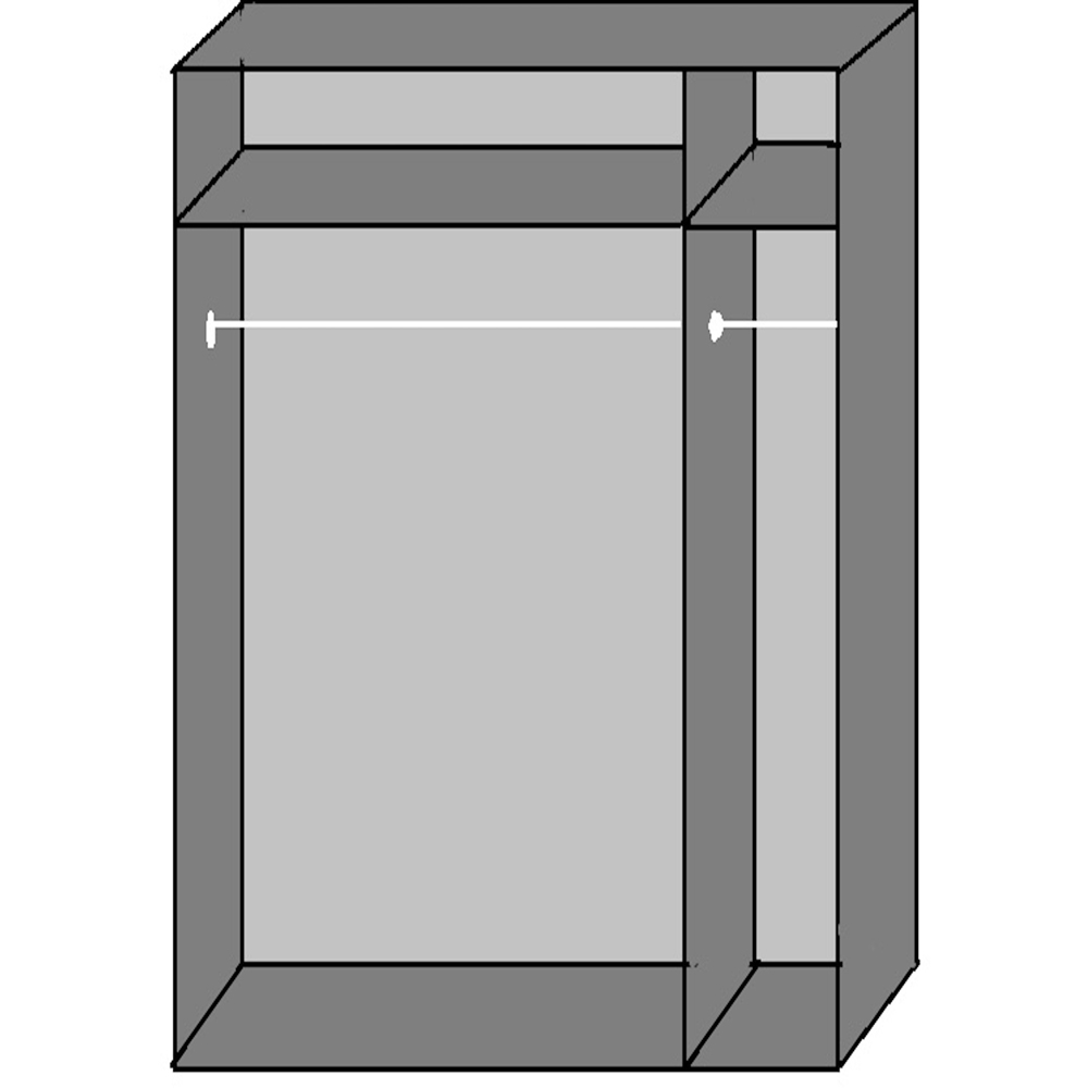 TJ'S Aalst 2-Section Sahara Grey Sliding Wardrobe Image 3