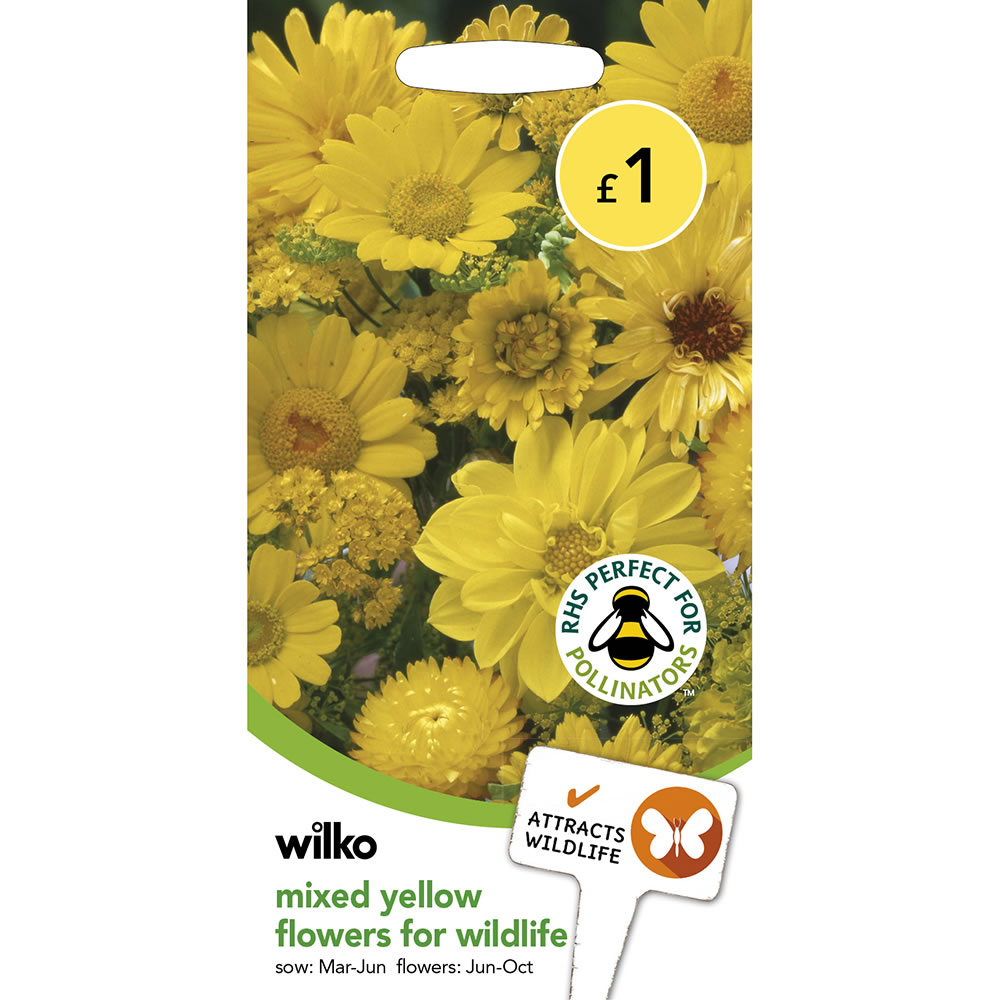 Wilko Yellow Flowers for Wildlife Mix Seeds Image 2