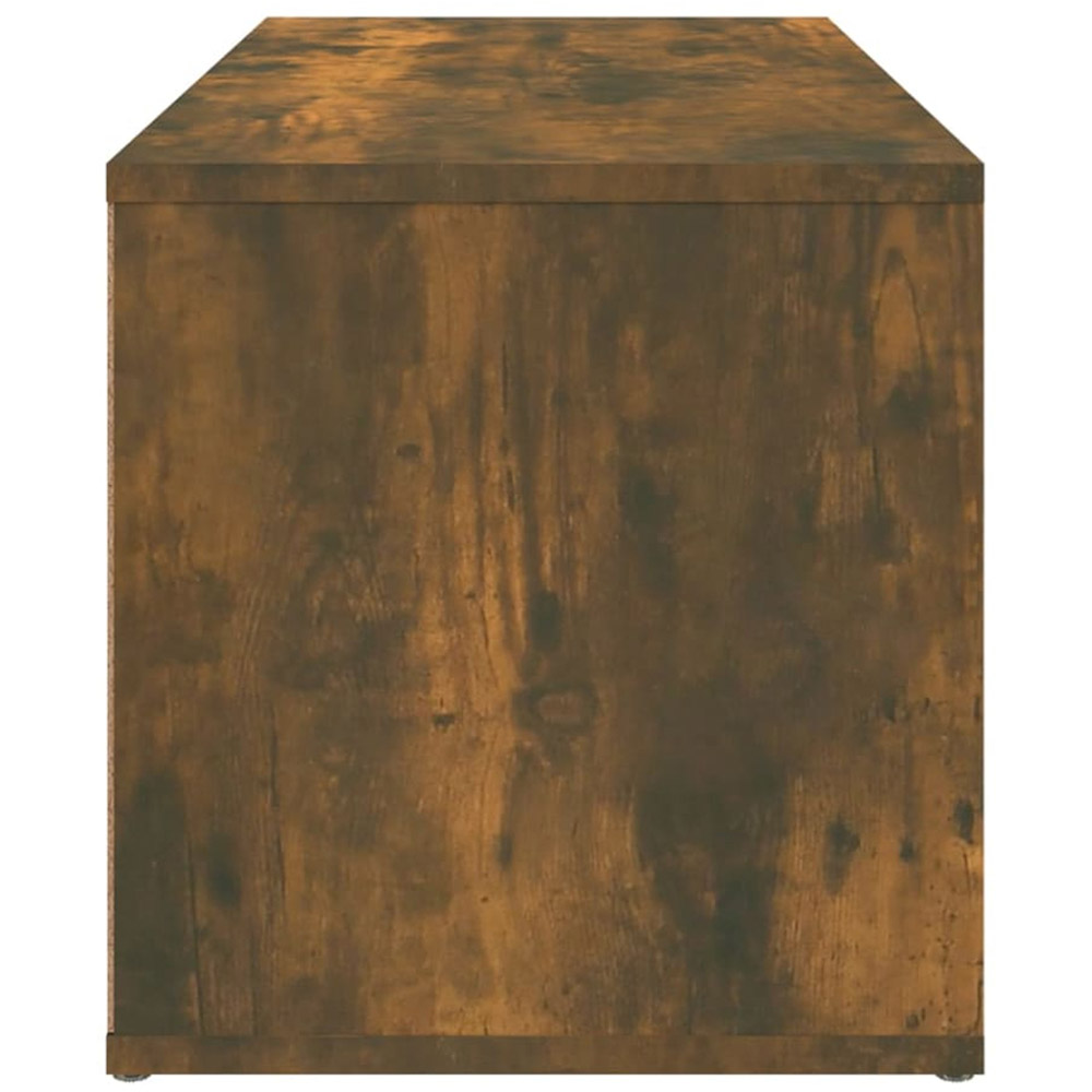 vidaXL Single Drawer 2 Drawer Smoked Oak TV Cabinet Image 8