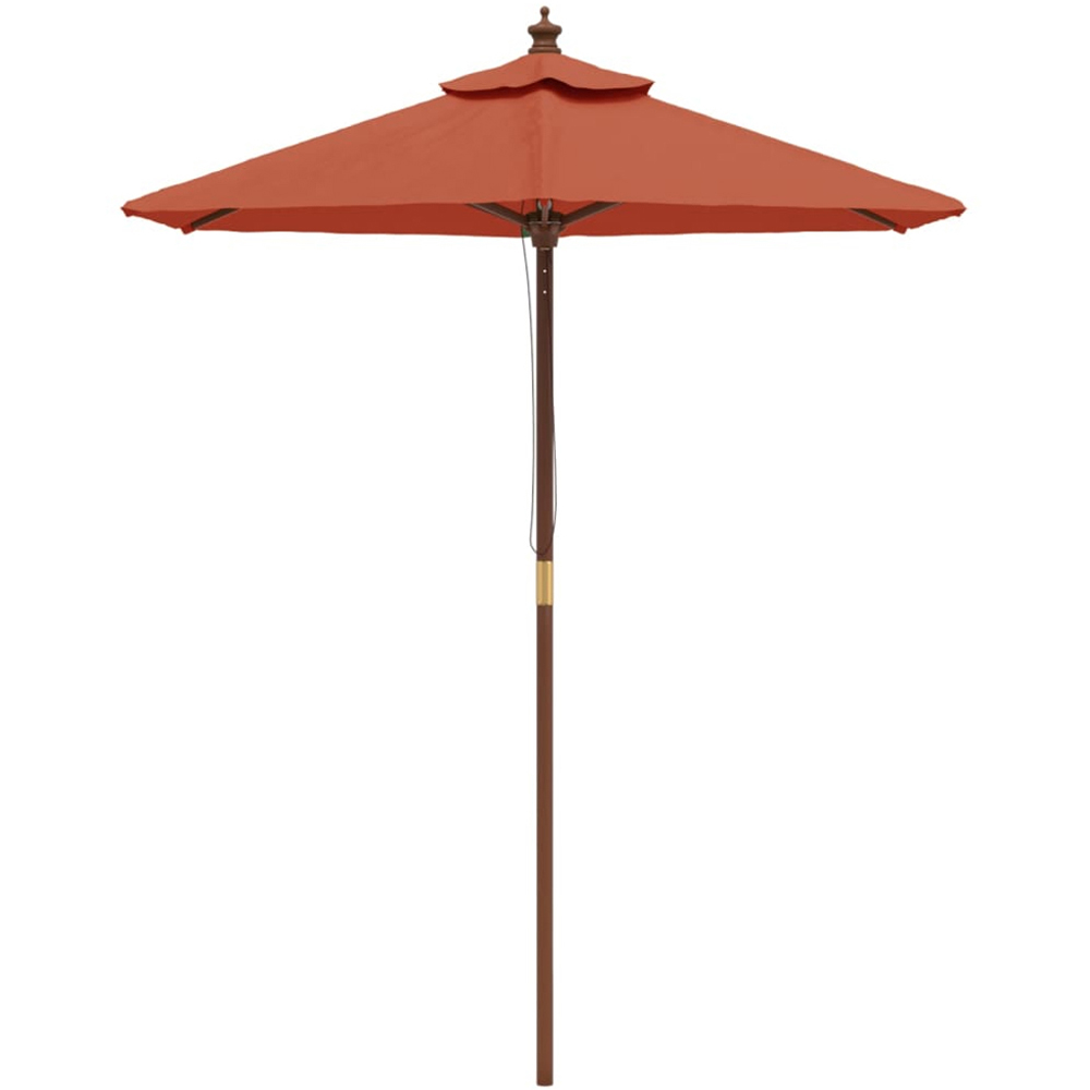 vidaXL Brown Garden Parasol 2.3 x 1.9m Image 2