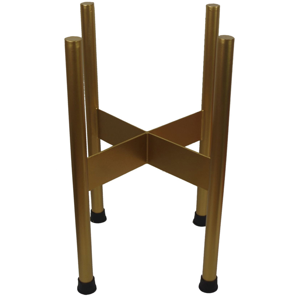 Leaf Medium Gold Planter Stand 38.5 x 18cm Image 1