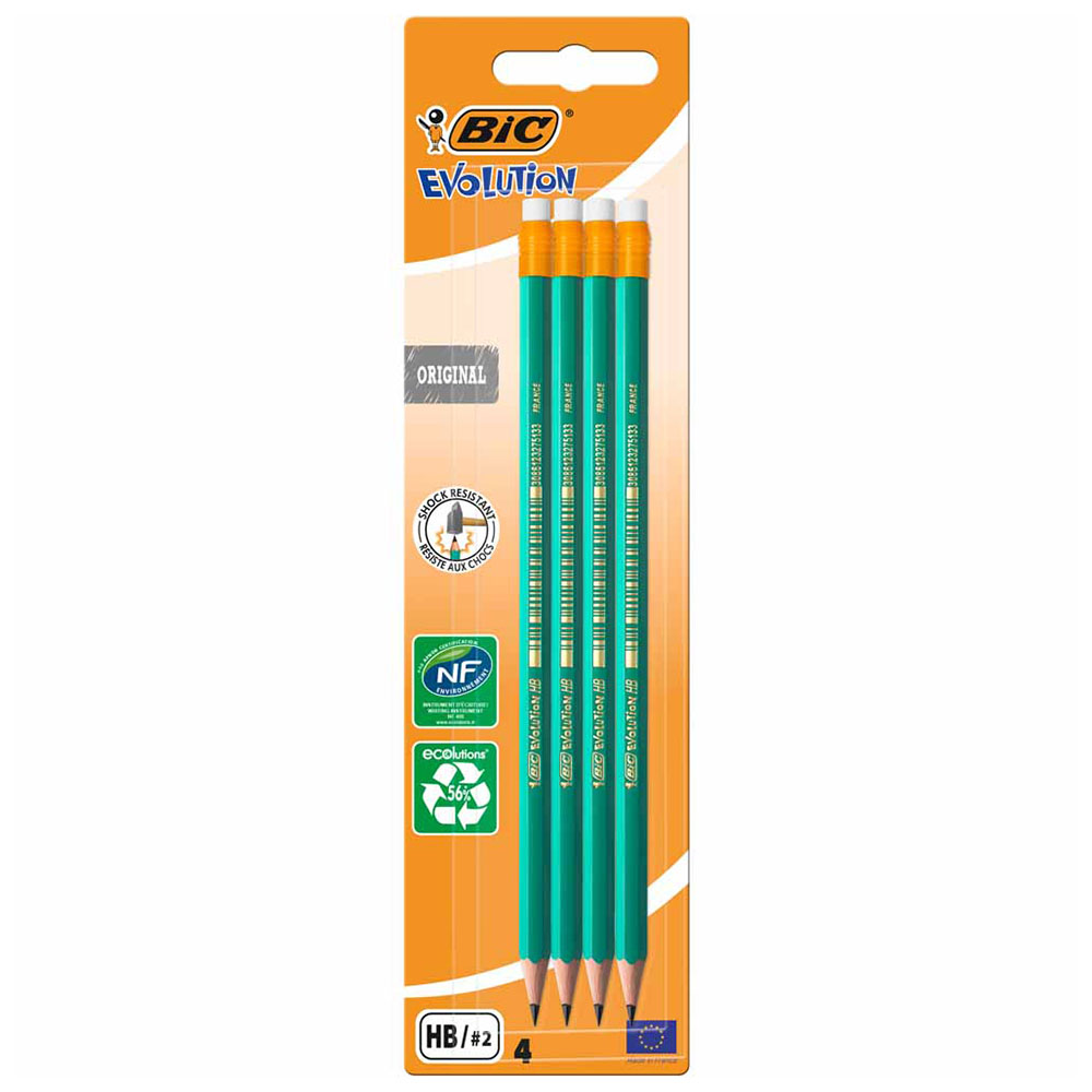 Bic HB Grade Evolution Graphite Pencils 4 pack Image