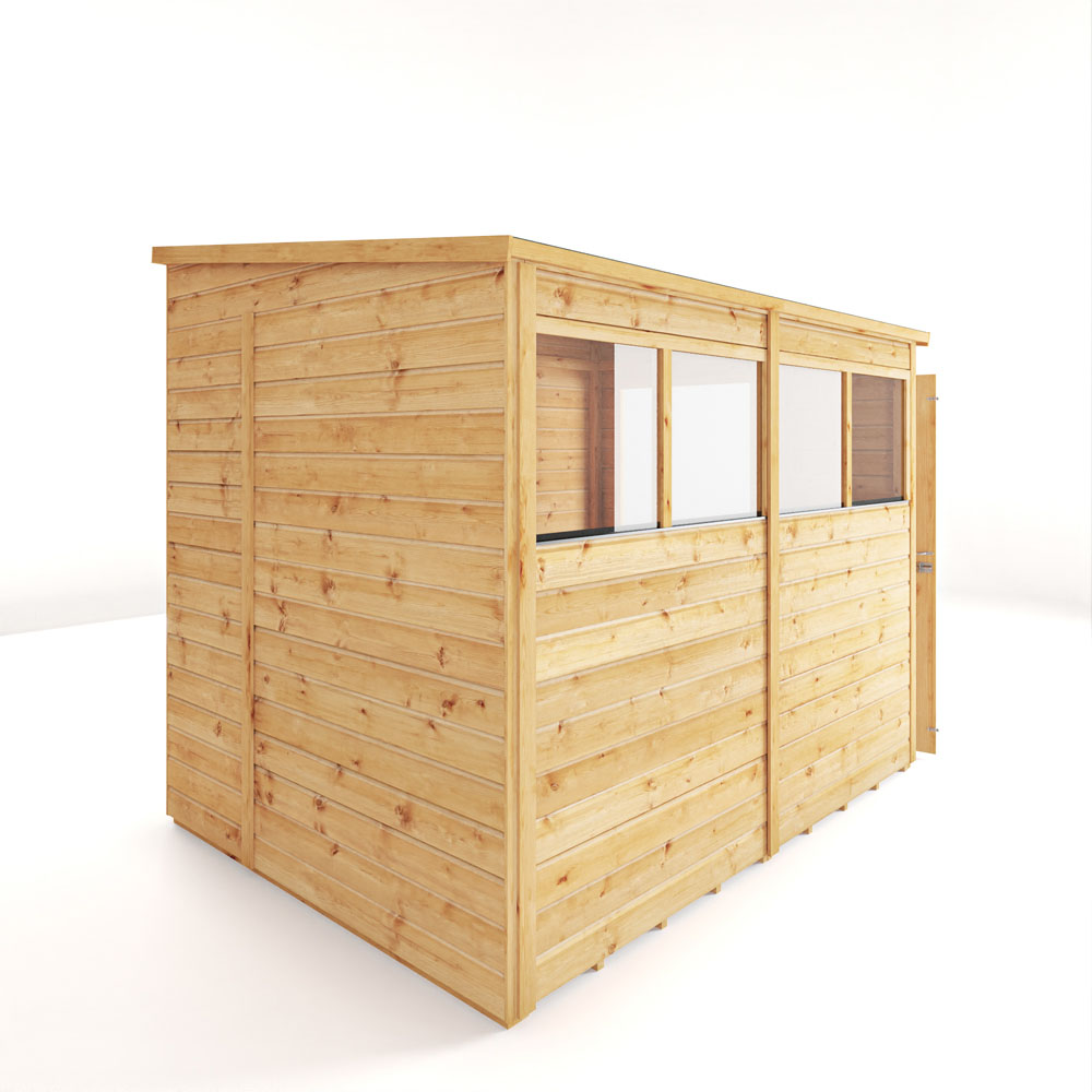 Mercia Woodsman 8 x 6ft Shiplap Glass Pent Shed Image 5