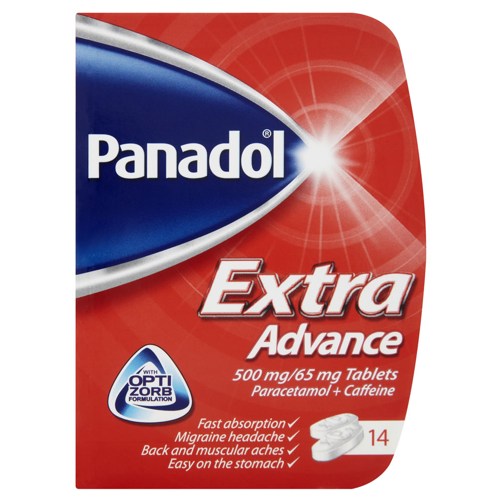 Panadol Extra Advance Paracetamol + Caffeine Tablets 500mg/65mg 14 pack Image