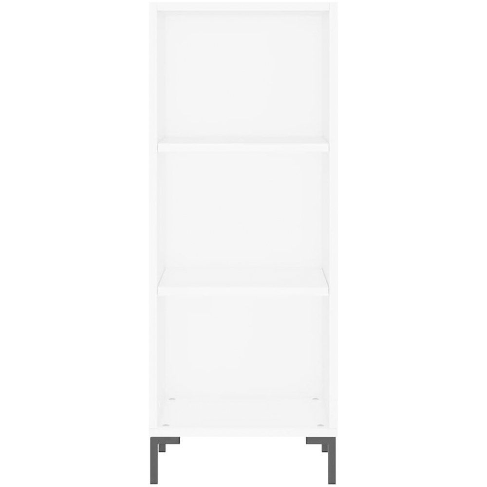 vidaXL Single Door 3 Open Shelf White Slim Highboard Image 6