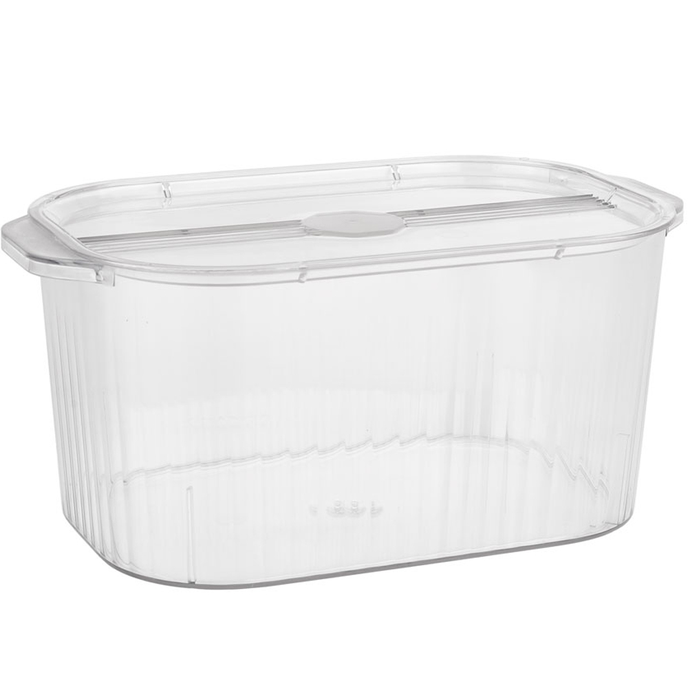 Living and Home 20 x 24.5 x 41cm Clear Plastic Container Storage Box Image 1